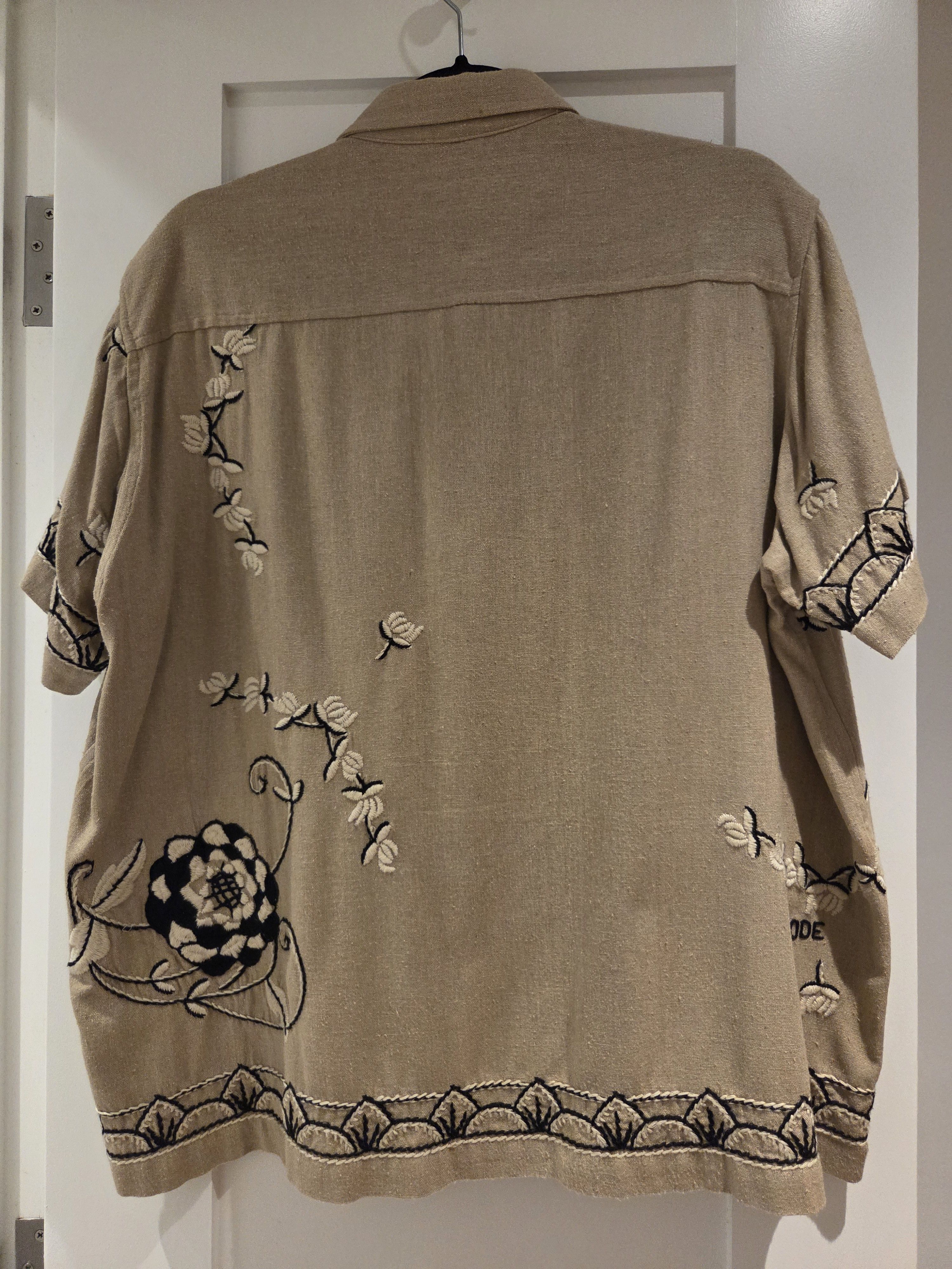 Bode Bode Embroidered Dandelion Short Sleeve Shirt Size US M / EU 48-50 / 2 - 2 Thumbnail
