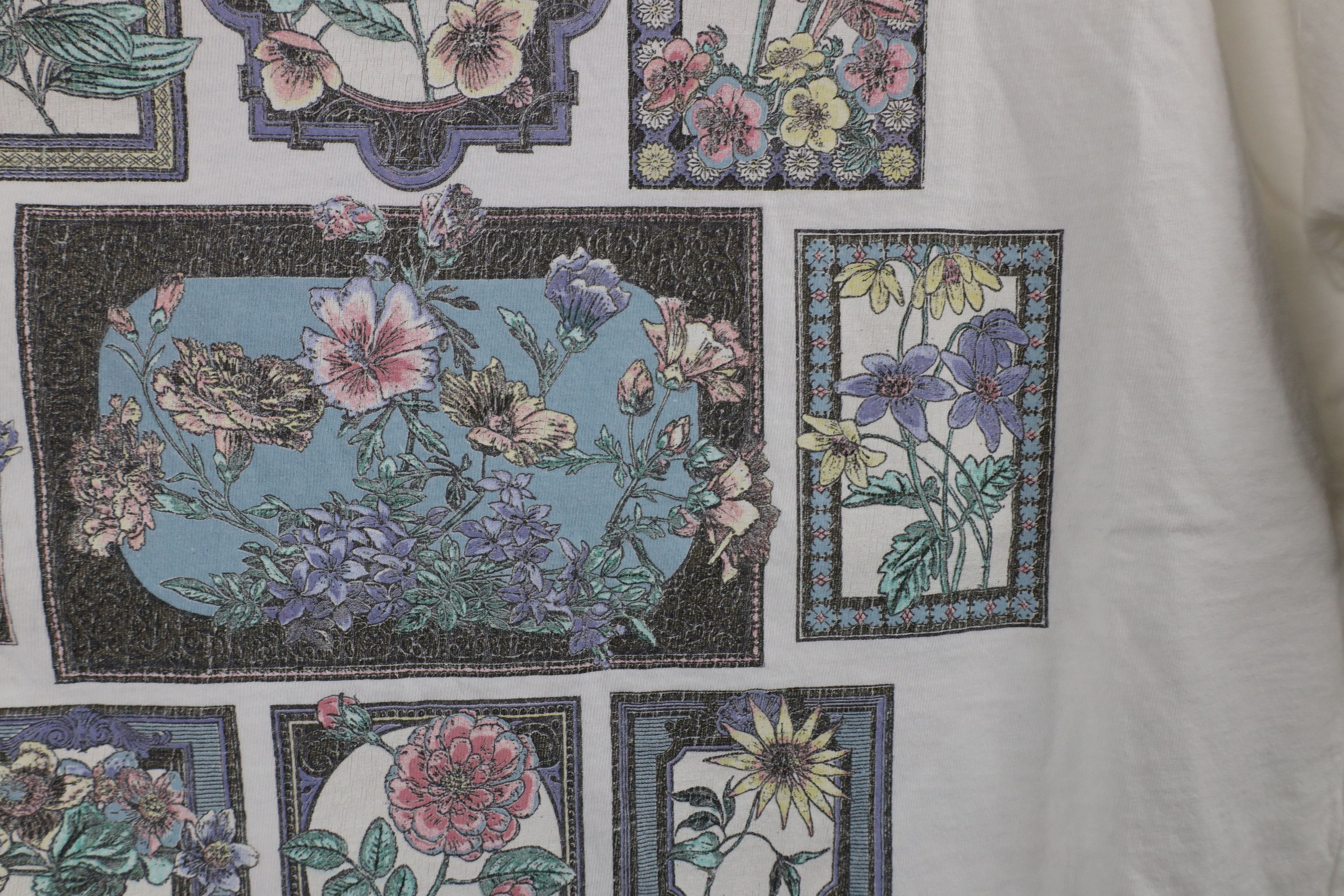 Vintage Vintage 90s Streetwear Flowers Short Sleeve T-Shirt USA Size XXL / US 16-18 / IT 52-54 - 7 Thumbnail