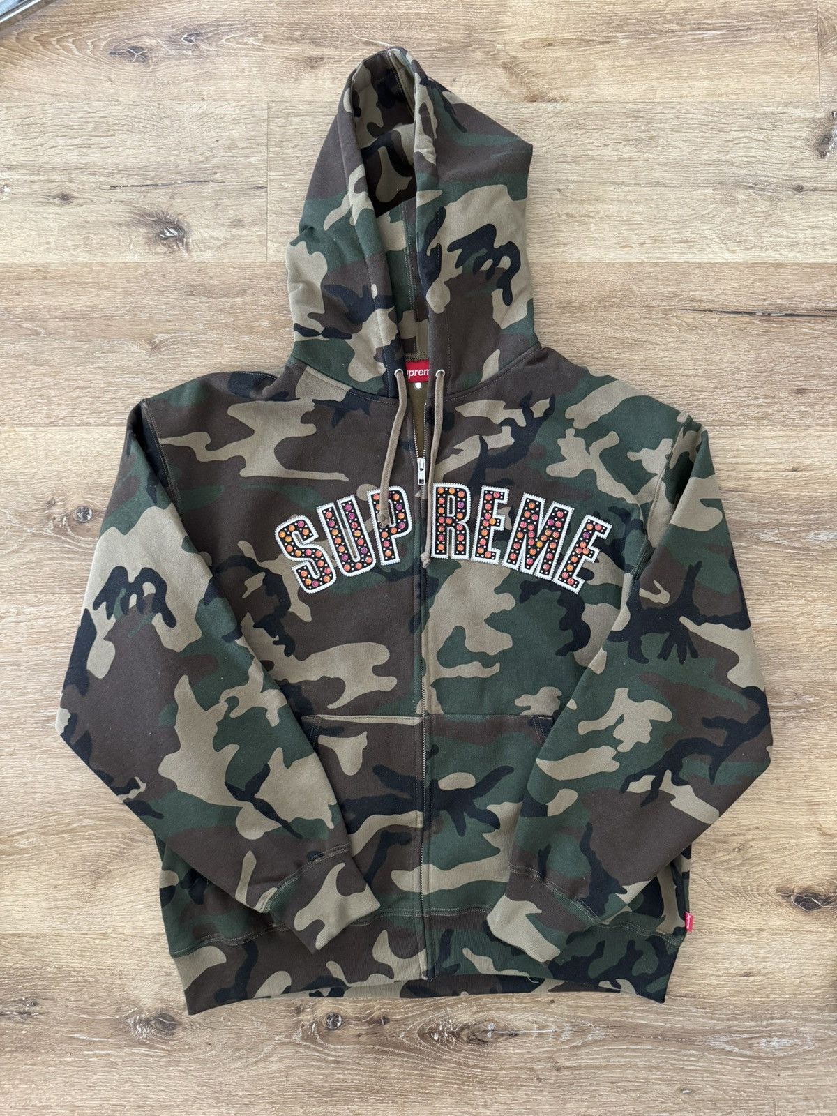 Pre-owned B B Simon X Supreme B.b Simon Zip Up Hooded Sweatshirt