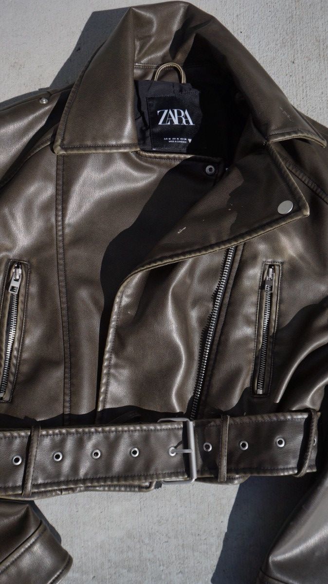 Zara ZARA LEATHER JACKET Size M / US 6-8 / IT 42-44 - 3 Thumbnail