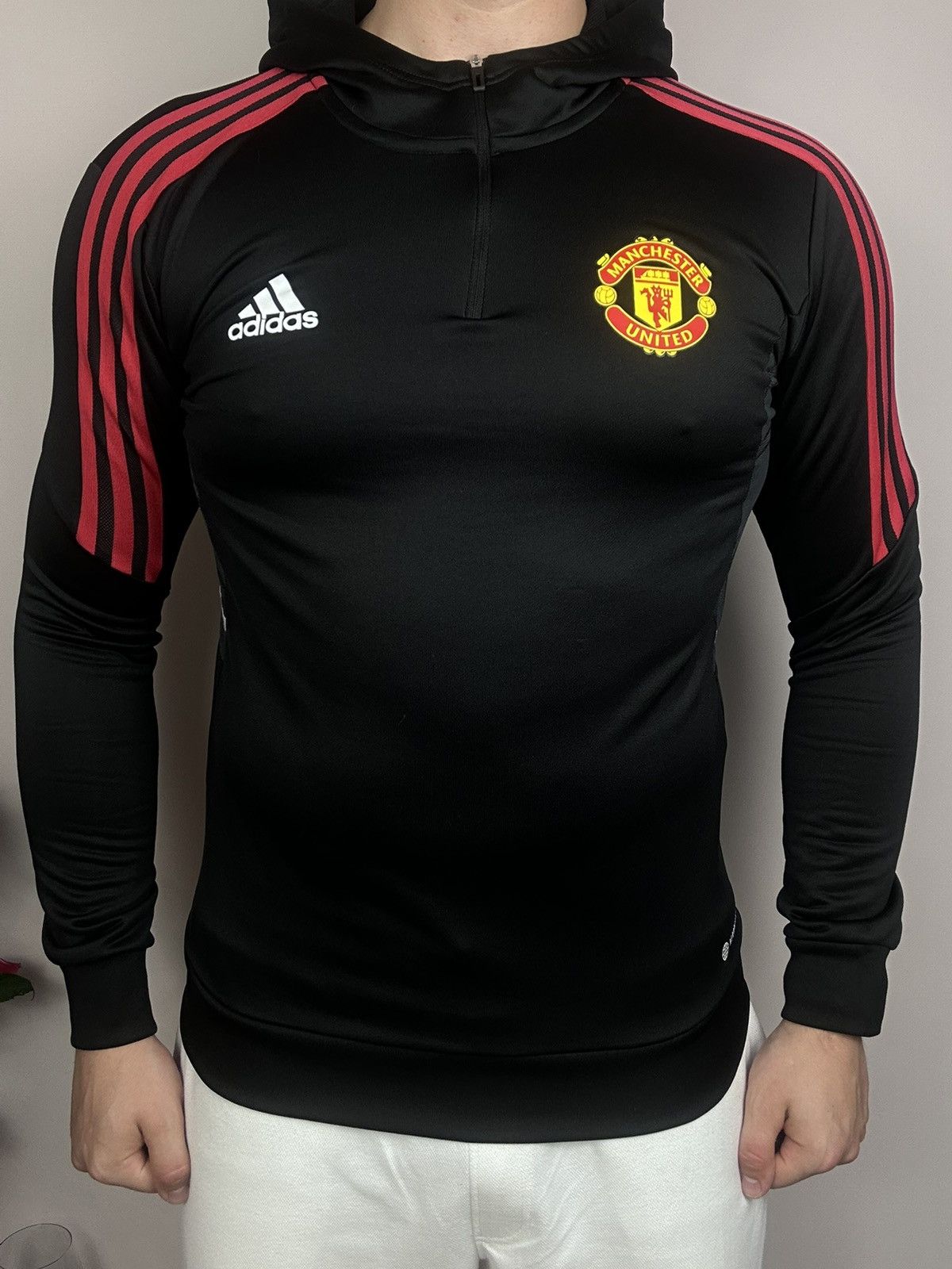 Adidas Adidas Manchester United FC track hoodie half zip black M Size US M / EU 48-50 / 2 - 2 Thumbnail