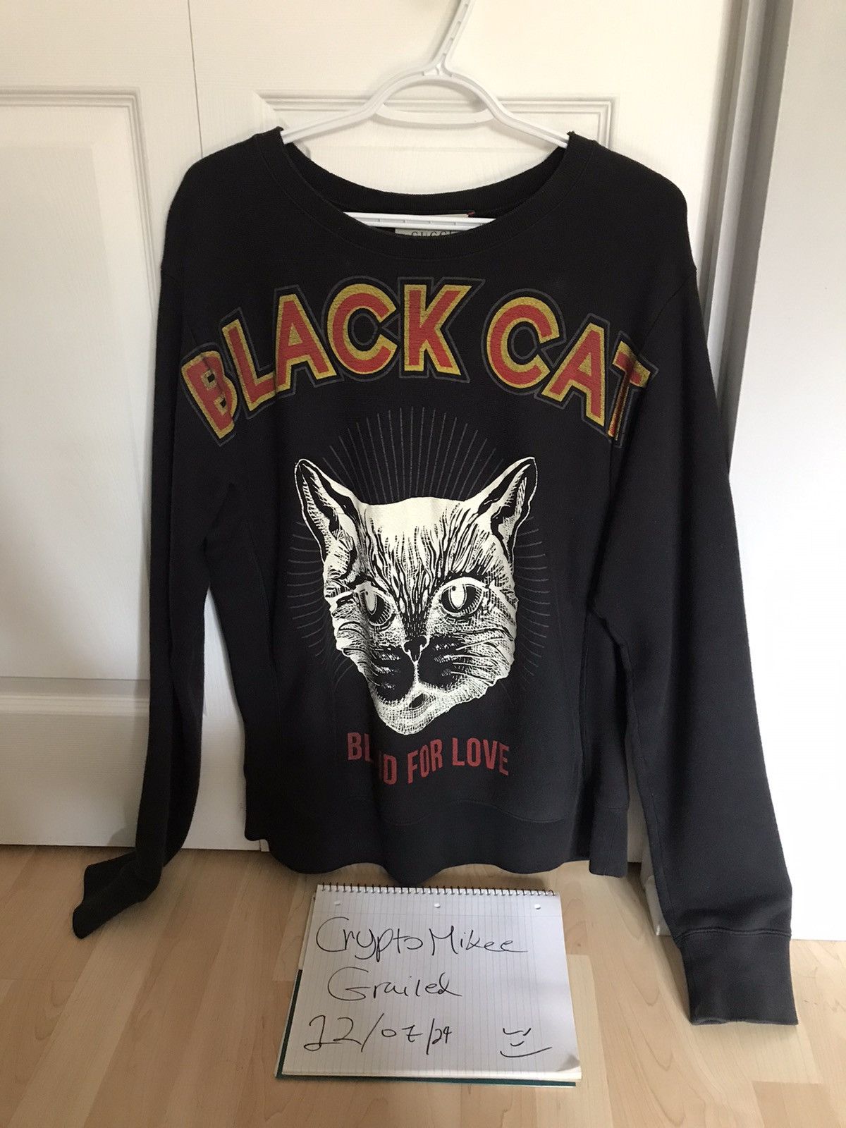 Gucci Black Cat Sweater Grailed