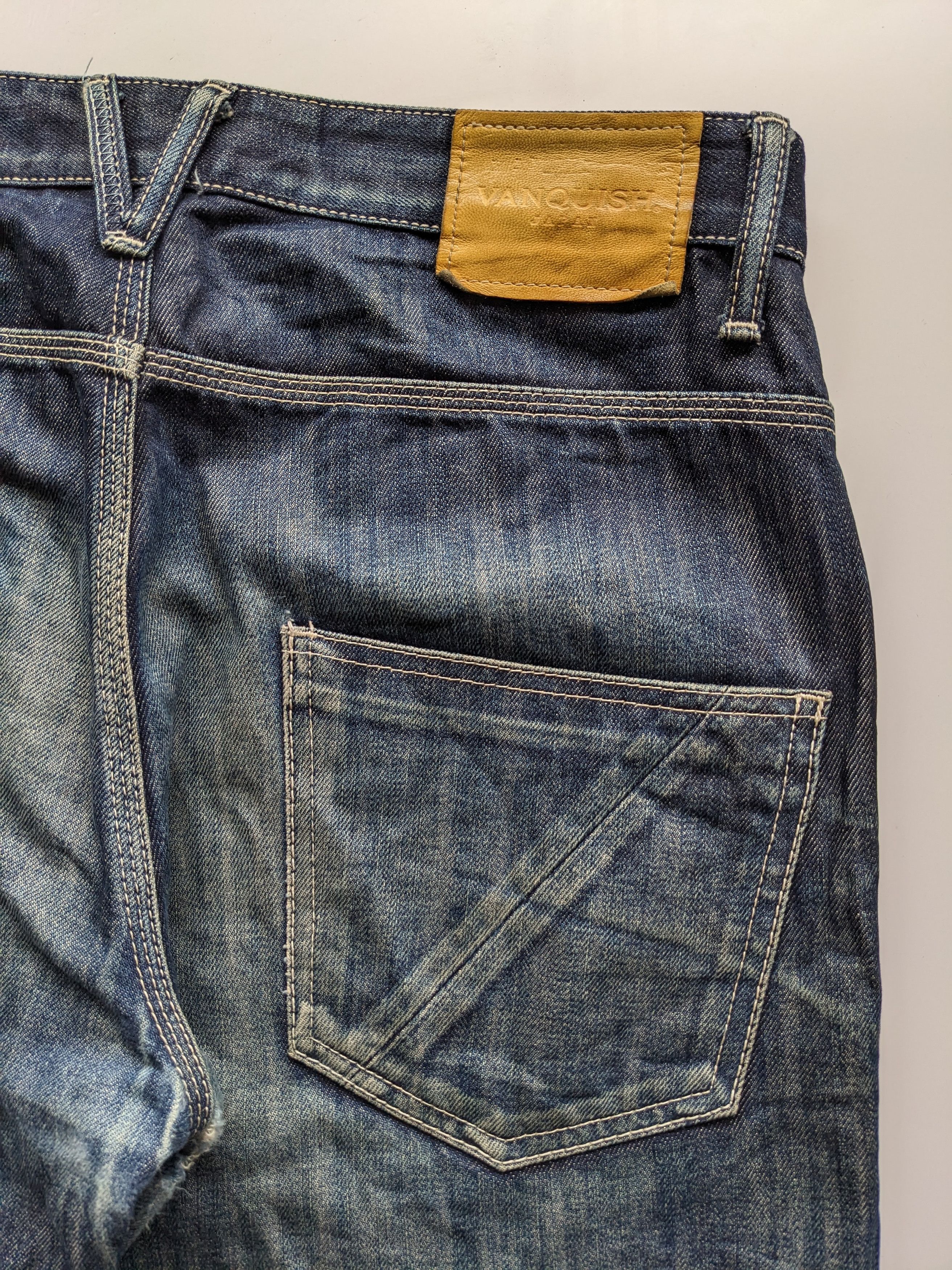 Japanese Brand × Jean × Vanquish Vanquish faded clawmark curve leg jeans Size US 33 - 5 Thumbnail