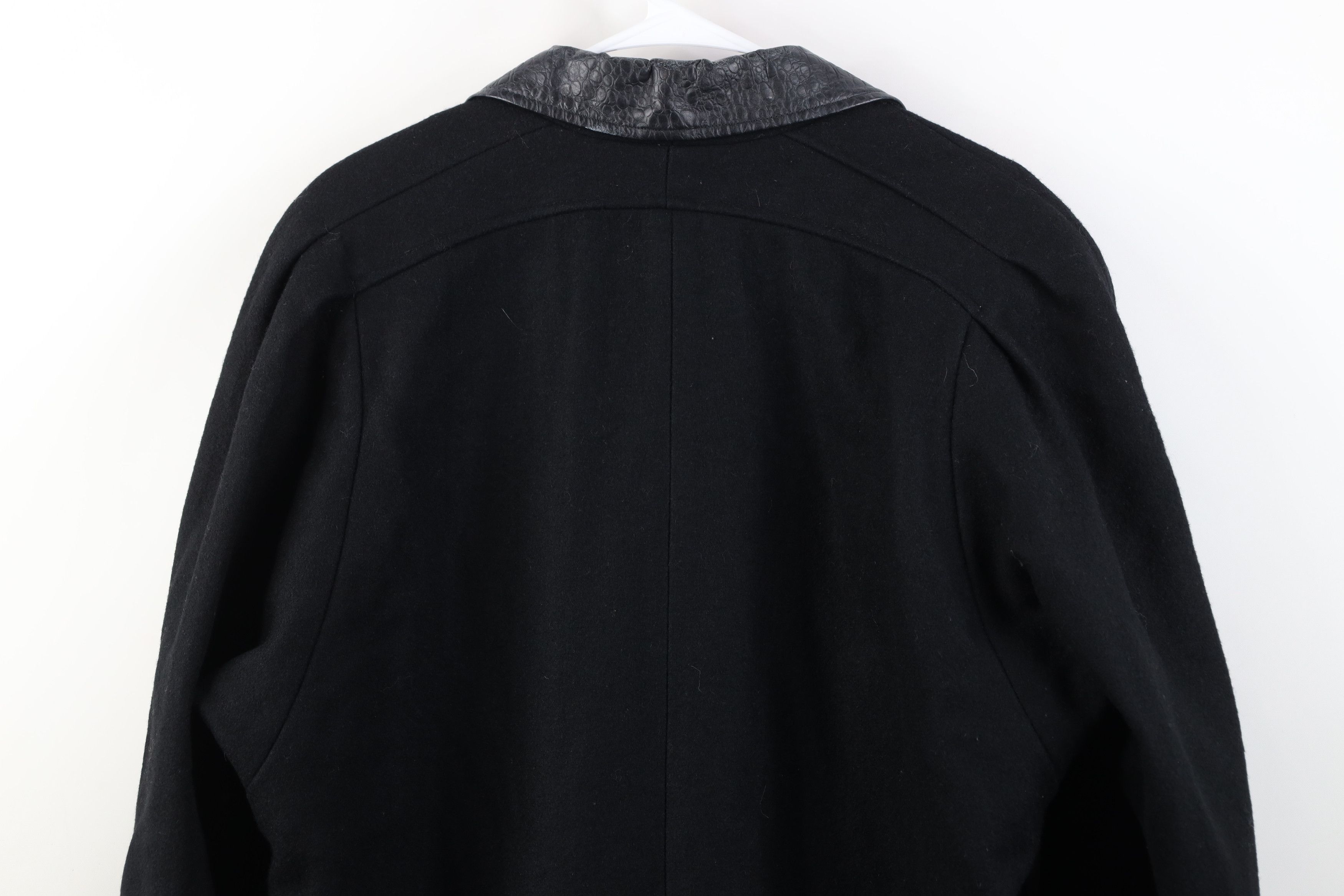 Vintage Vintage 70s 80s Streetwear Trim Trench Coat Jacket Black USA Size XXL / US 16-18 / IT 52-54 - 14 Thumbnail