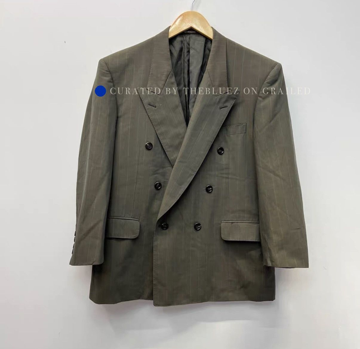 Givenchy Vertical Striped Blazer in Green Size US M / EU 48-50 / 2 - 1 Thumbnail