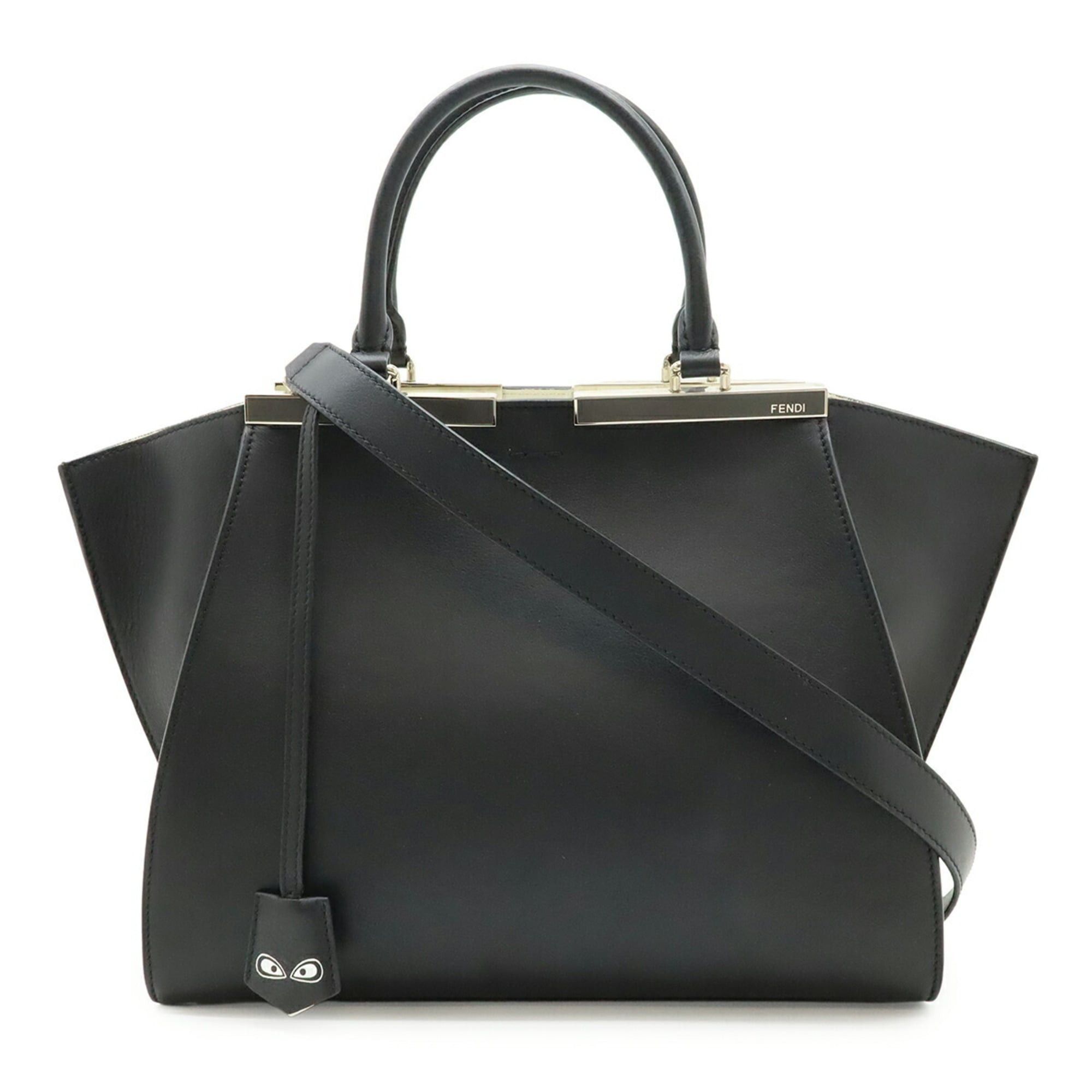 Fendi FENDI Trois Jours handbag/shoulder bag, leather, black, 8BH279 Size ONE SIZE - 1 Thumbnail