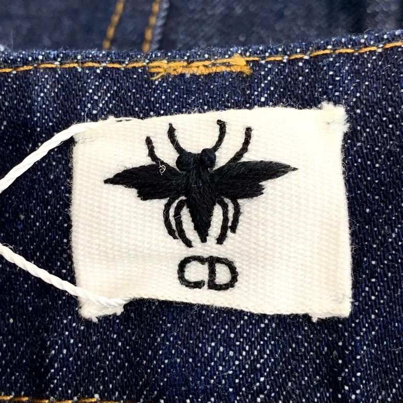Dior Dior Blue little bee embroidered denim strap skirt 2505-Nex Size 24" / US 00 / IT 34 - 7 Thumbnail