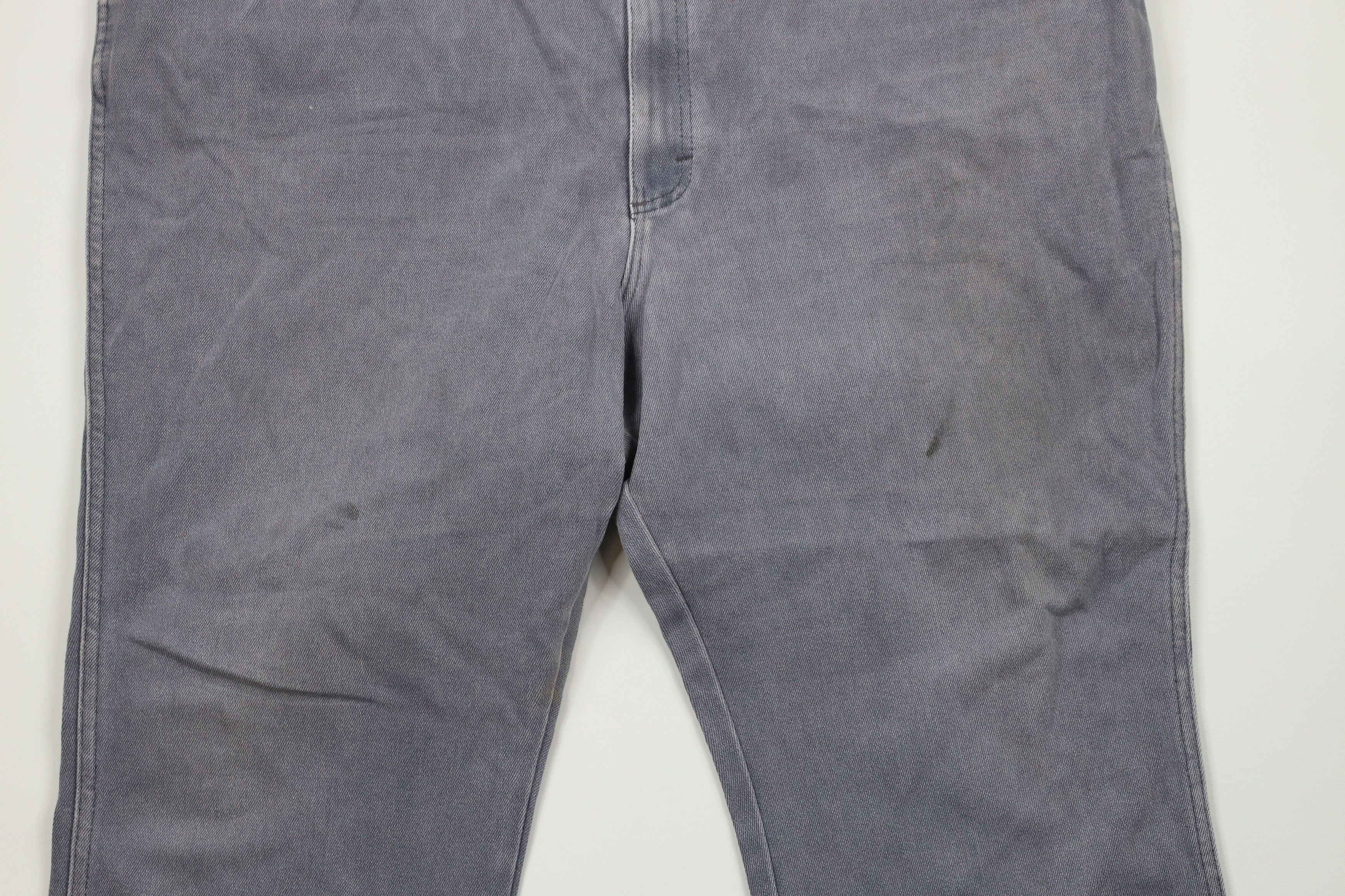 Vintage Vintage 90s Lee Wide Leg Flared Denim Jeans Gray USA Size US 44 / EU 60 - 3 Thumbnail