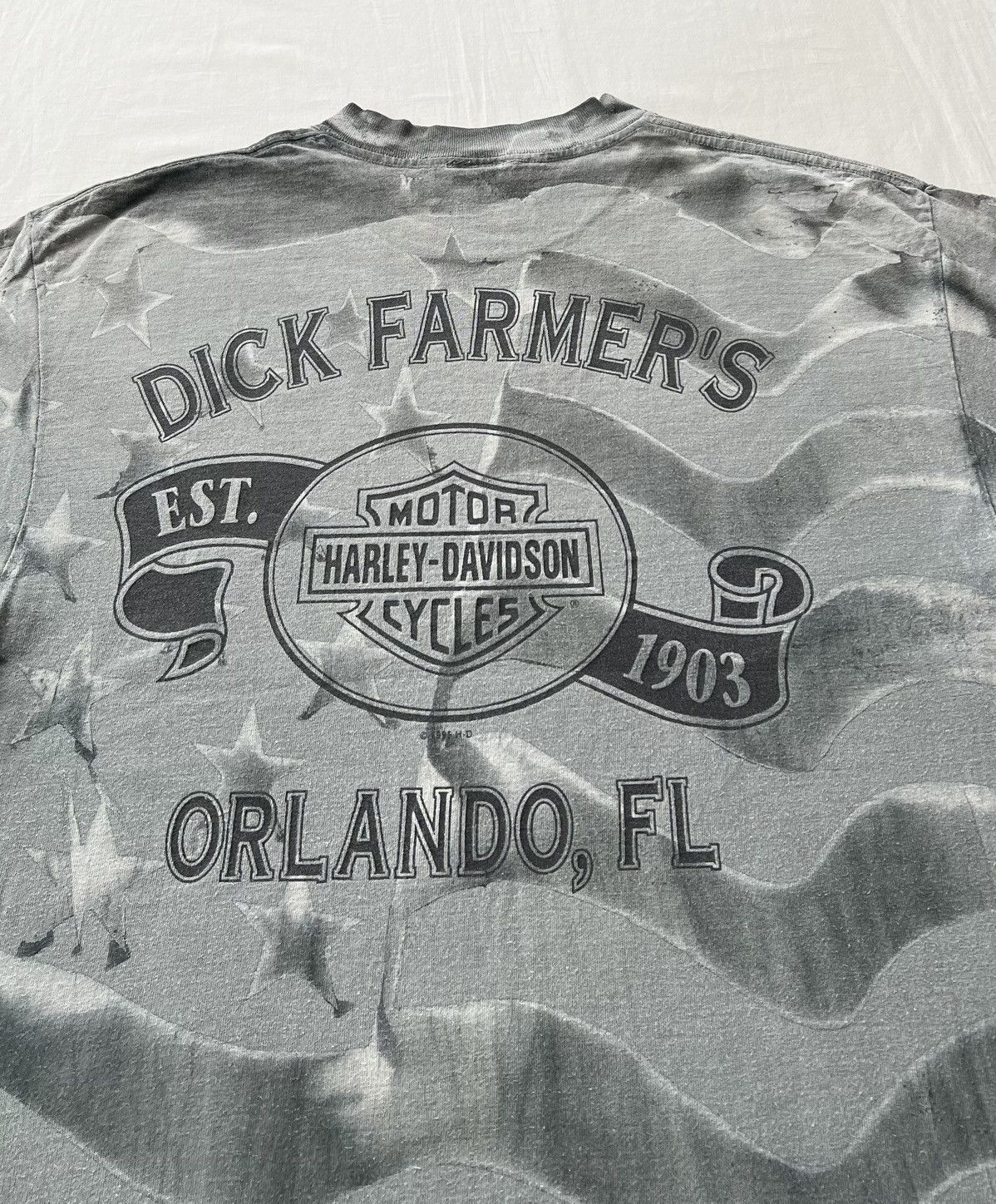 Harley Davidson Vintage 1995 Harley Davidson Flag USA AOP T-shirt Size US L / EU 52-54 / 3 - 19 Thumbnail