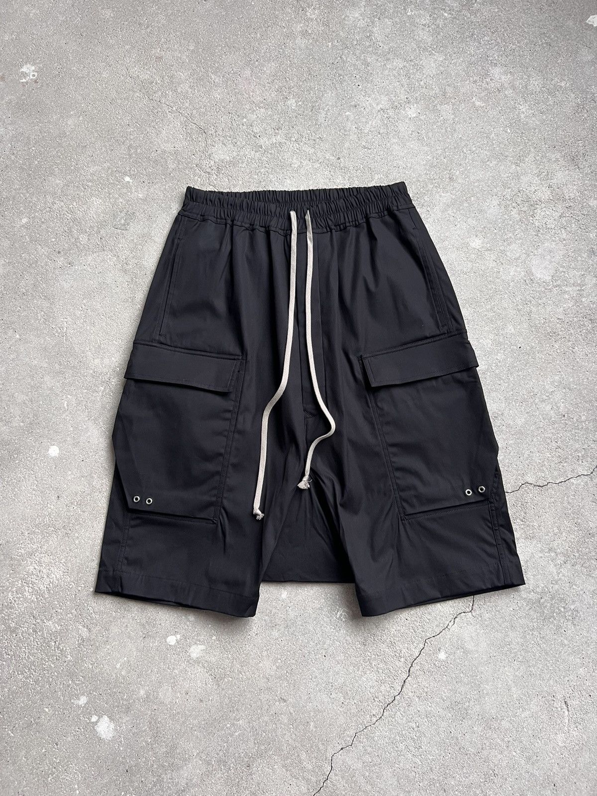 Pre-owned Rick Owens X Rick Owens Drkshdw Rick Owens Cargo Shorts Ss24 In Black