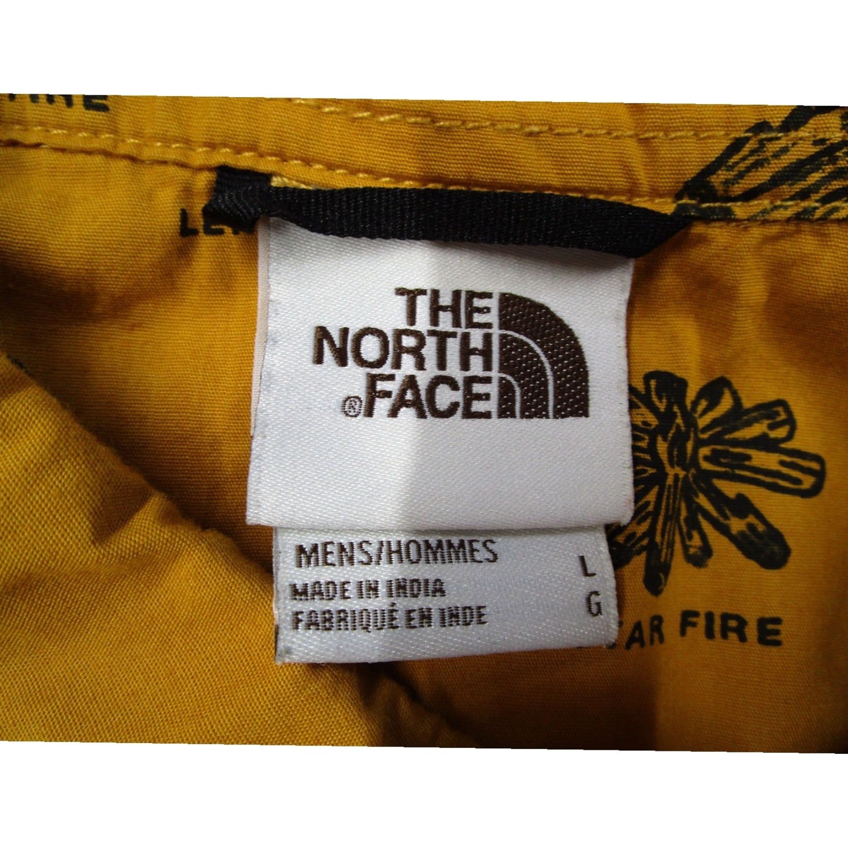 The North Face The North Face Mens Campfire Print Button Down Shirt Yellow NF0A55ND Large L Size US L / EU 52-54 / 3 - 3 Thumbnail