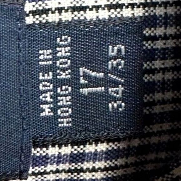 Ralph Lauren VINTAGE Ralph Lauren Shirt Mens 17 34-35 Yarmouth Blue Plaid Pinpoint Oxford Dress Pony Size 46R - 6 Thumbnail