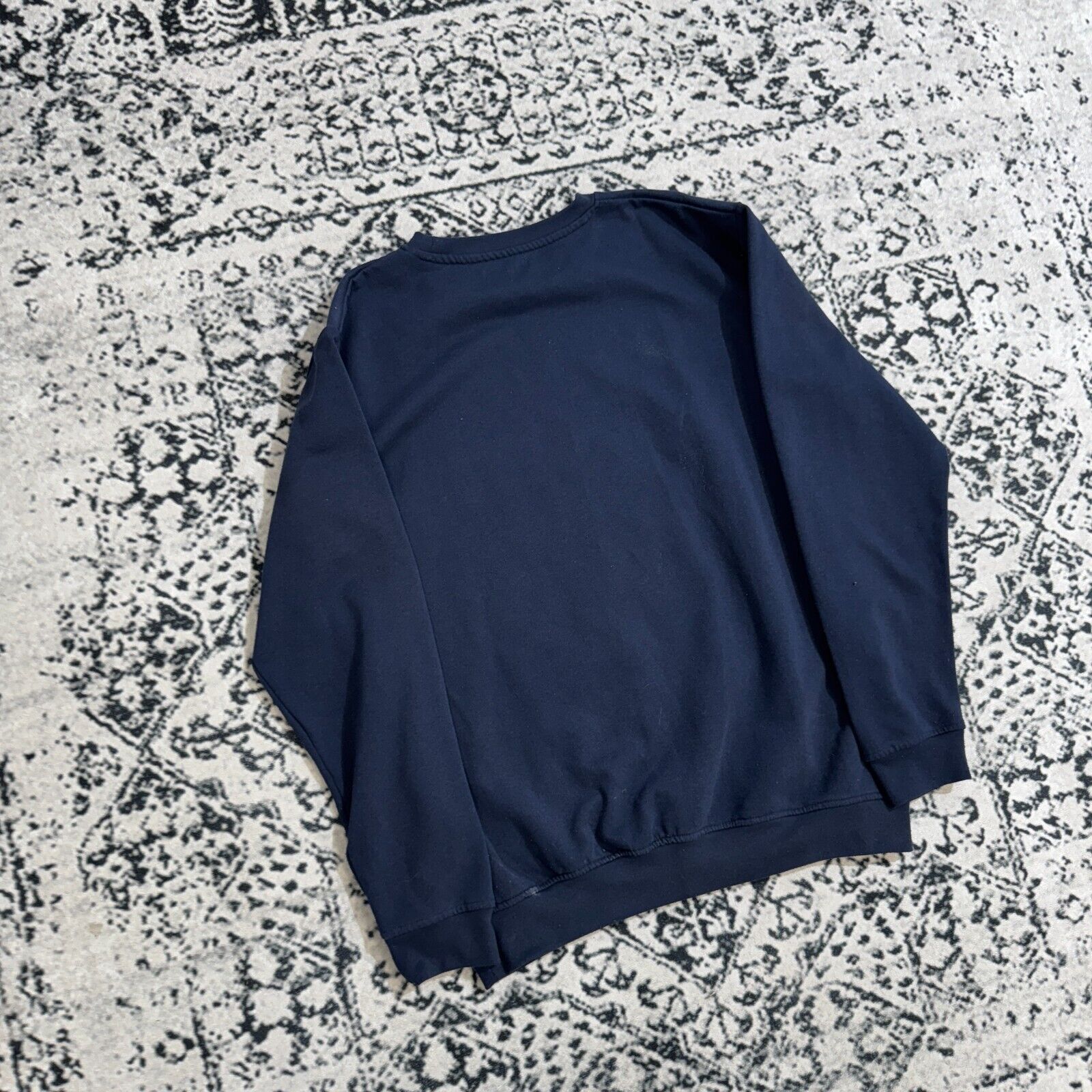 Vintage Vintage Unisex Navy Cotton Crewneck Size XL Wolf Travis 90s Size US XL / EU 56 / 4 - 9 Thumbnail