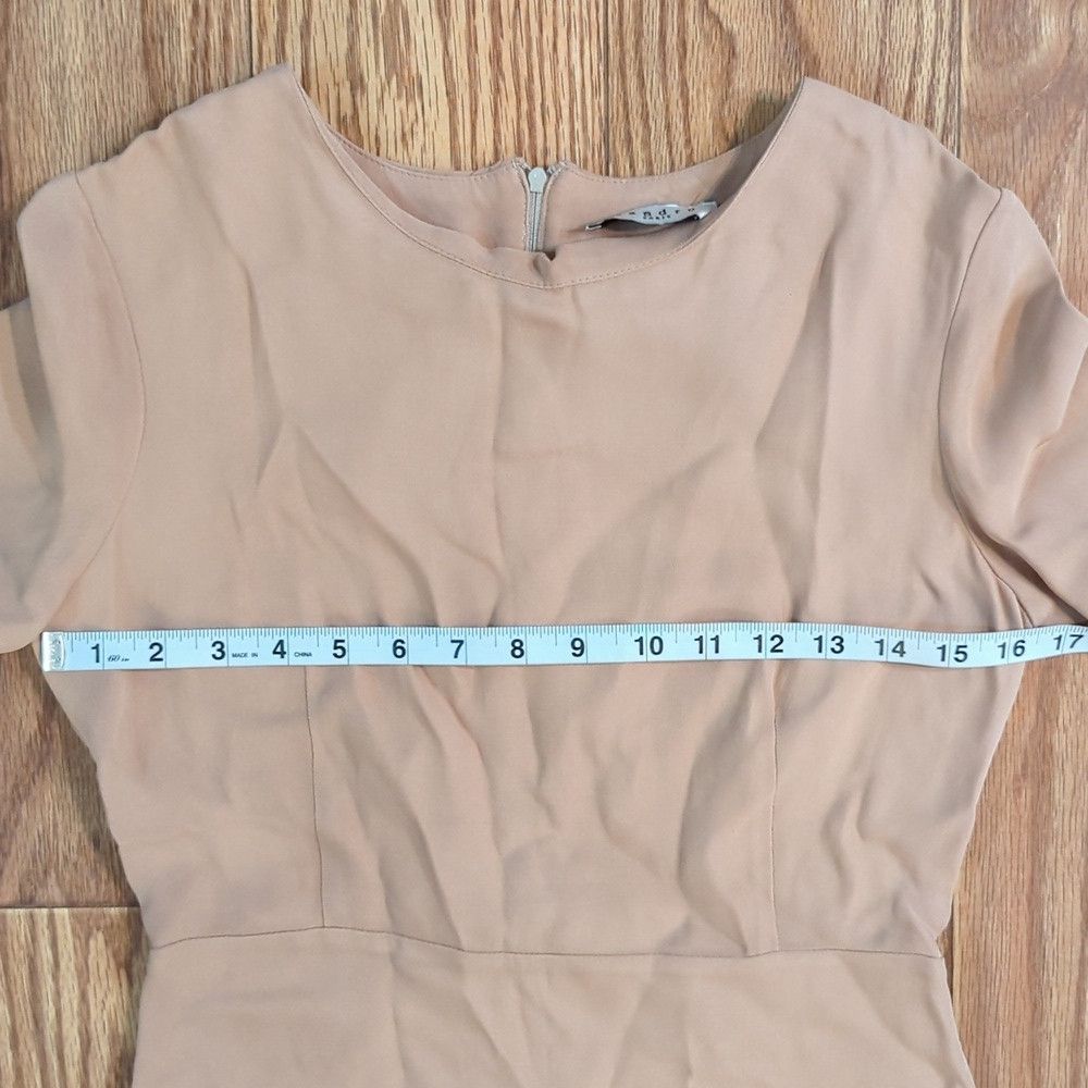 Sandro Sandro tan mini dress w/ small cutout size XS* Size XS / US 0-2 / IT 36-38 - 2 Thumbnail