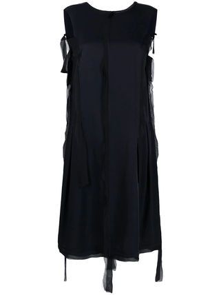 image of Maison Margiela O1W1Db10324 Midi Dress In Navy, Women's (Size Small)