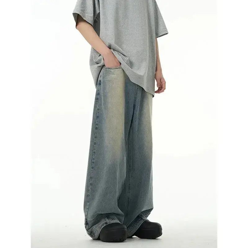 Japanese Brand High street washed straight baggy jeans Size US 30 / EU 46 - 4 Thumbnail
