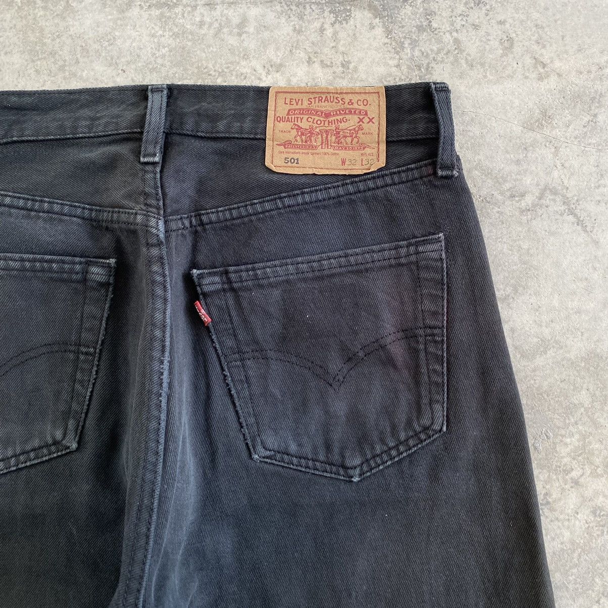 Levi's Vintage 1999 Levis 501 Faded Black Denim Jeans Size US 31 - 21 Thumbnail