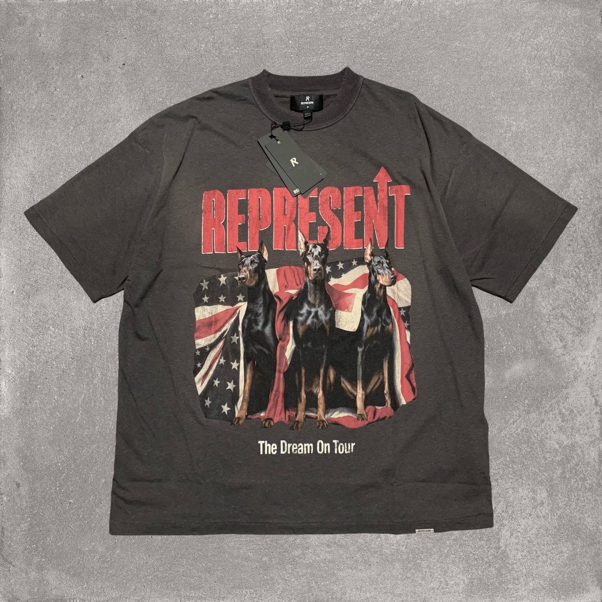 Represent Clo. Represent Medium Dream On Tour Sun Fade Grey Tee Size US M / EU 48-50 / 2 - 1 Thumbnail