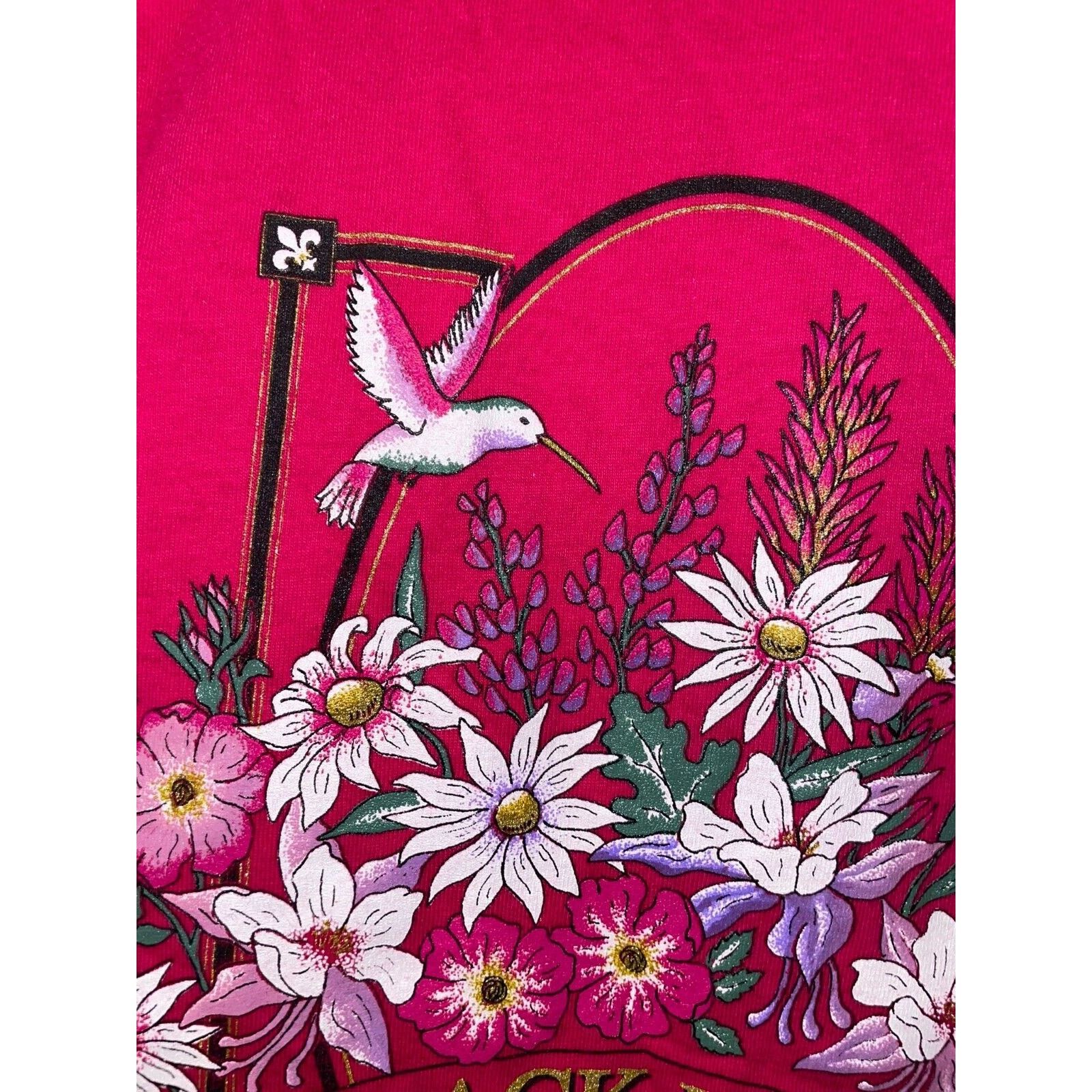 Jerzees Vintage Black Hills Shirt Wildflowers Pink Tee VTG 90s Large Size US L / EU 52-54 / 3 - 5 Thumbnail
