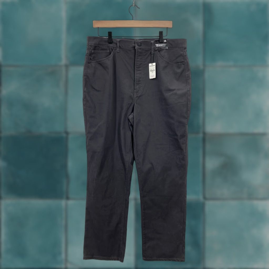 Express Express Pants Women's 14 Slim Straight Gray High Rise 5-Pocket NWT Stretch Size 36" / US 14 / IT 50 - 1 Thumbnail