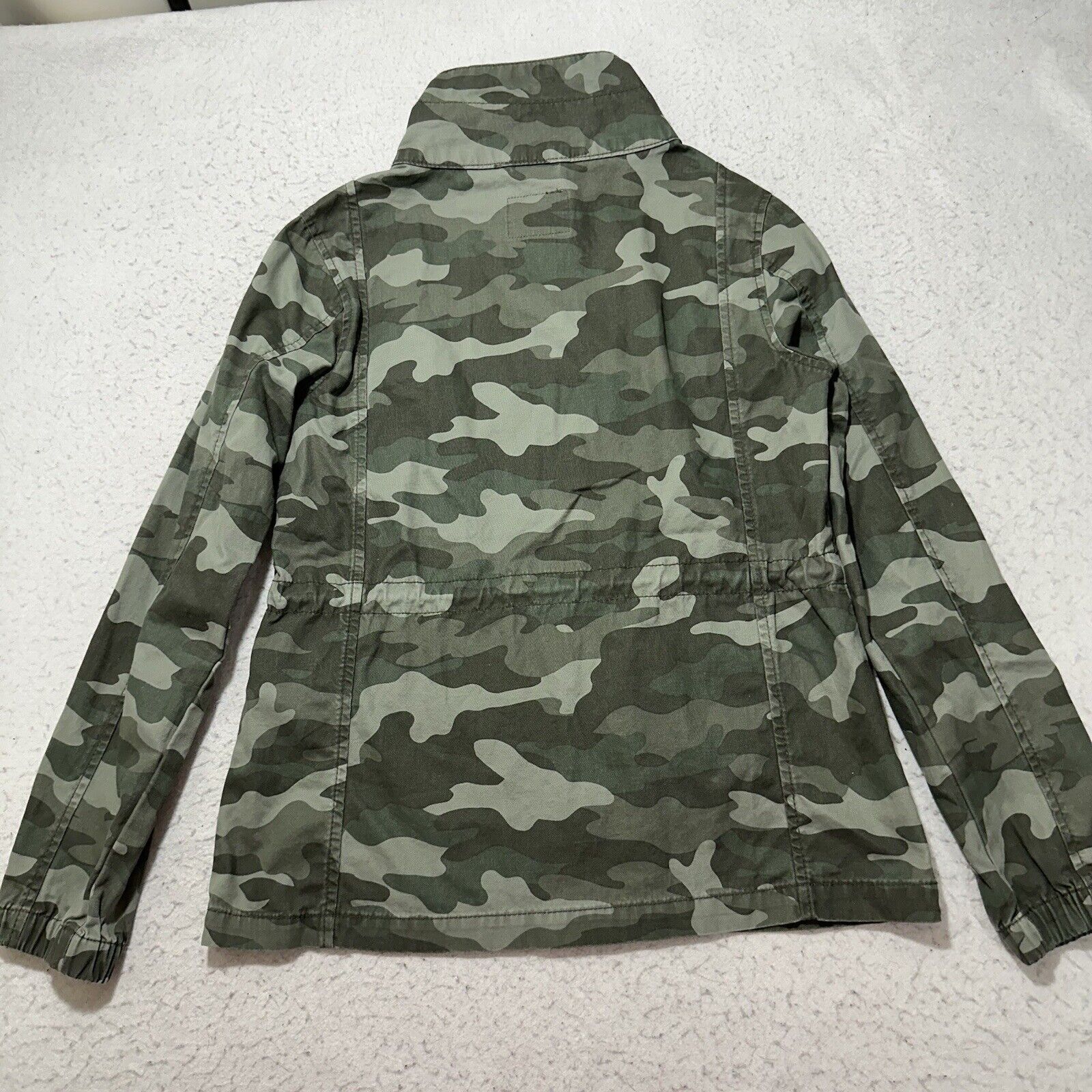 Old Navy Old Navy Small Full Zip Military Jacket Green Camouflage Size S / US 4 / IT 40 - 10 Thumbnail