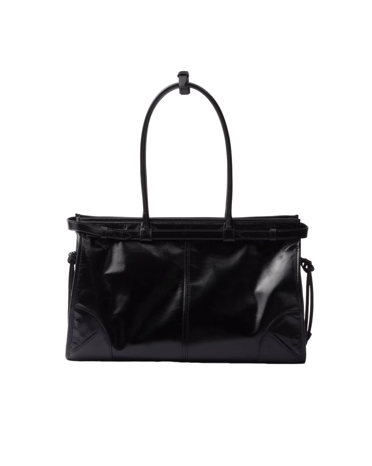 Prada PRADA Bonnie Large $3250 Black Leather Top Handle Size ONE SIZE - 3 Thumbnail