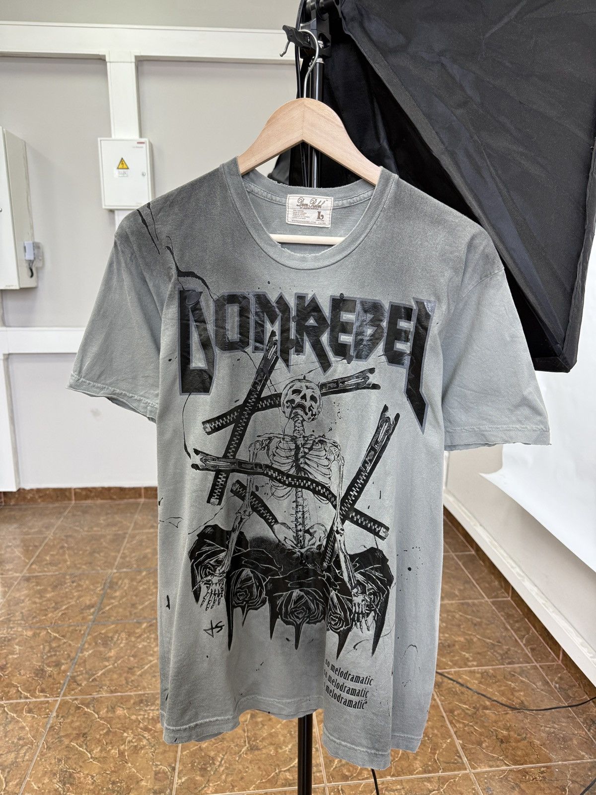 DOMREBEL 💀 Dom Rebel by Justin Svatina Skull Skeleton T-Shirt Rare Size US L / EU 52-54 / 3 - 1 Thumbnail
