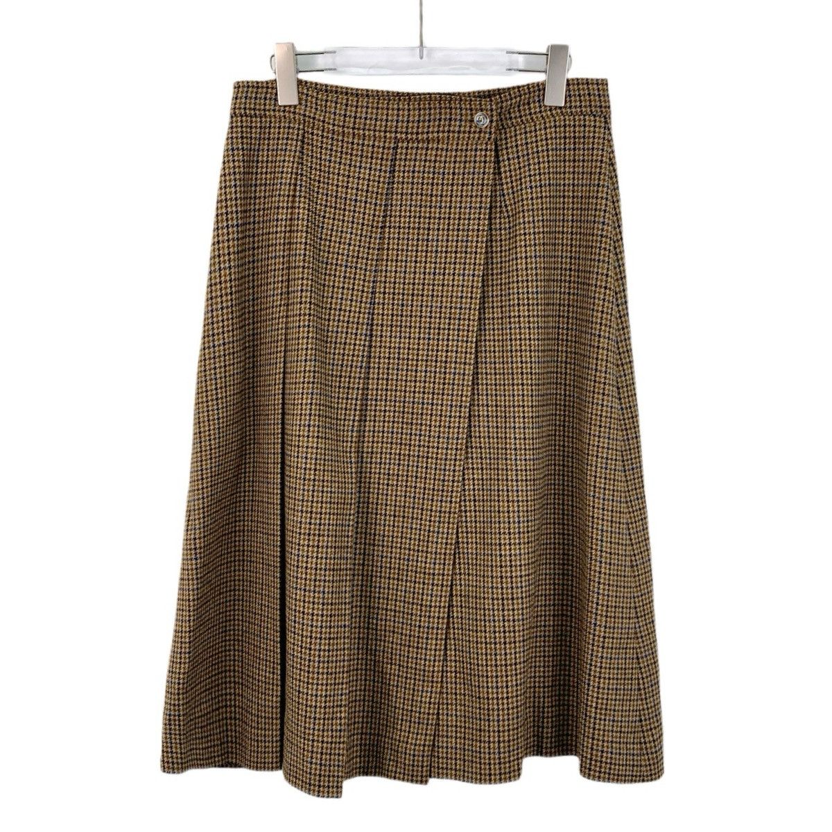 Gucci Gucci Brown Houndstooth Casual Pleated A-line Skirt K26WX Size 30" / US 8 / IT 44 - 1 Thumbnail