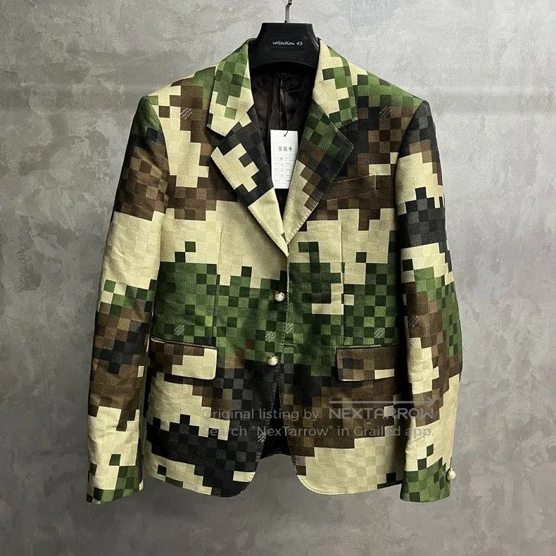 Louis Vuitton Louis Vuitton Camo Check Long Sleeve Blazer. Size US M / EU 48-50 / 2 - 1 Thumbnail