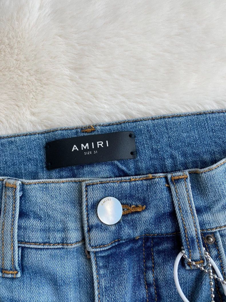 Amiri Amiri Washed blue and red cashew Thrash jeans 2501-Nextarro Size US 31 - 2 Thumbnail