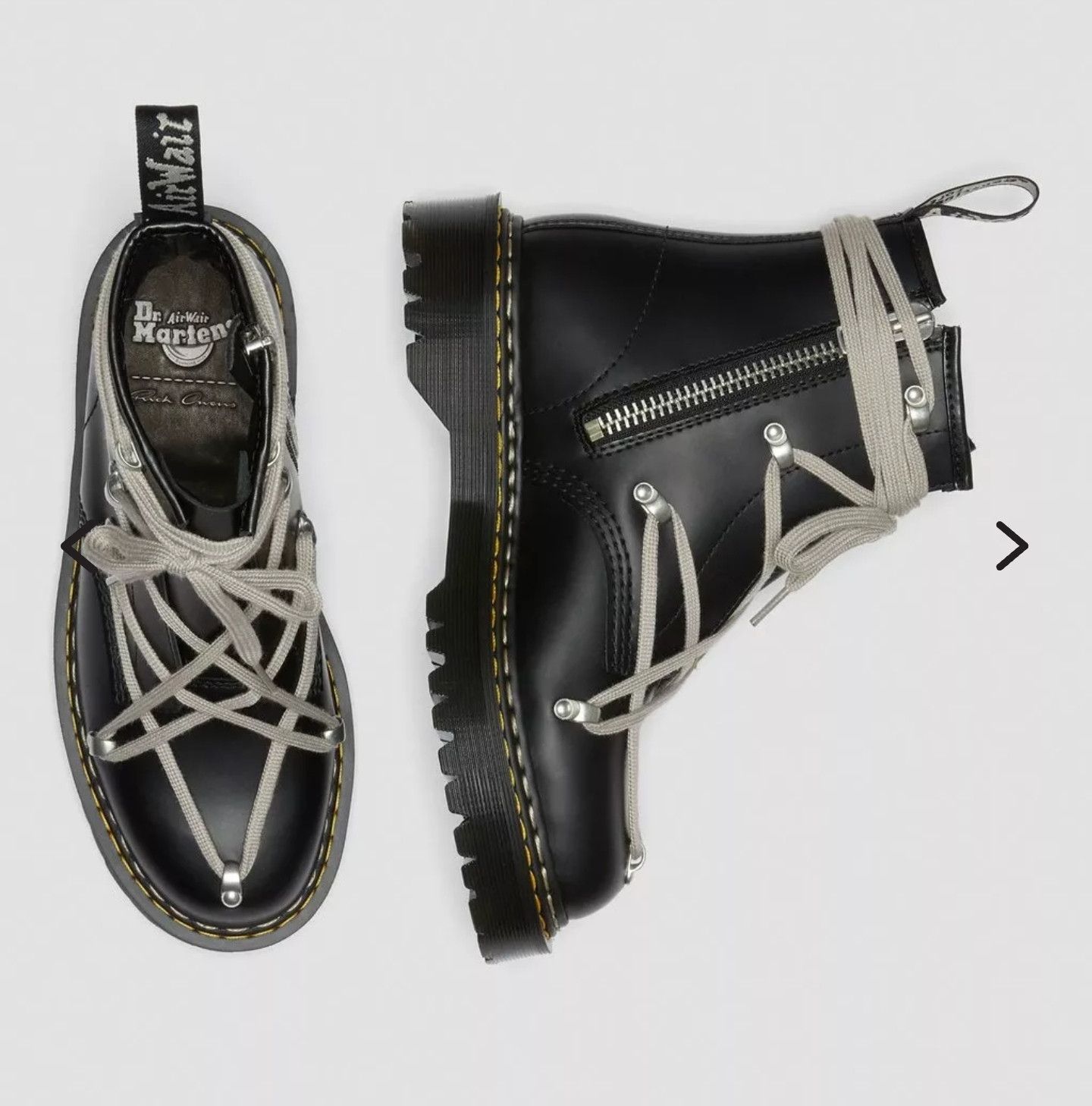 Dr. Martens Doc Dr Martens x Rick Owens 1460 Bex Leather Lace-Up Boot Size US 7 / IT 37 - 14 Thumbnail