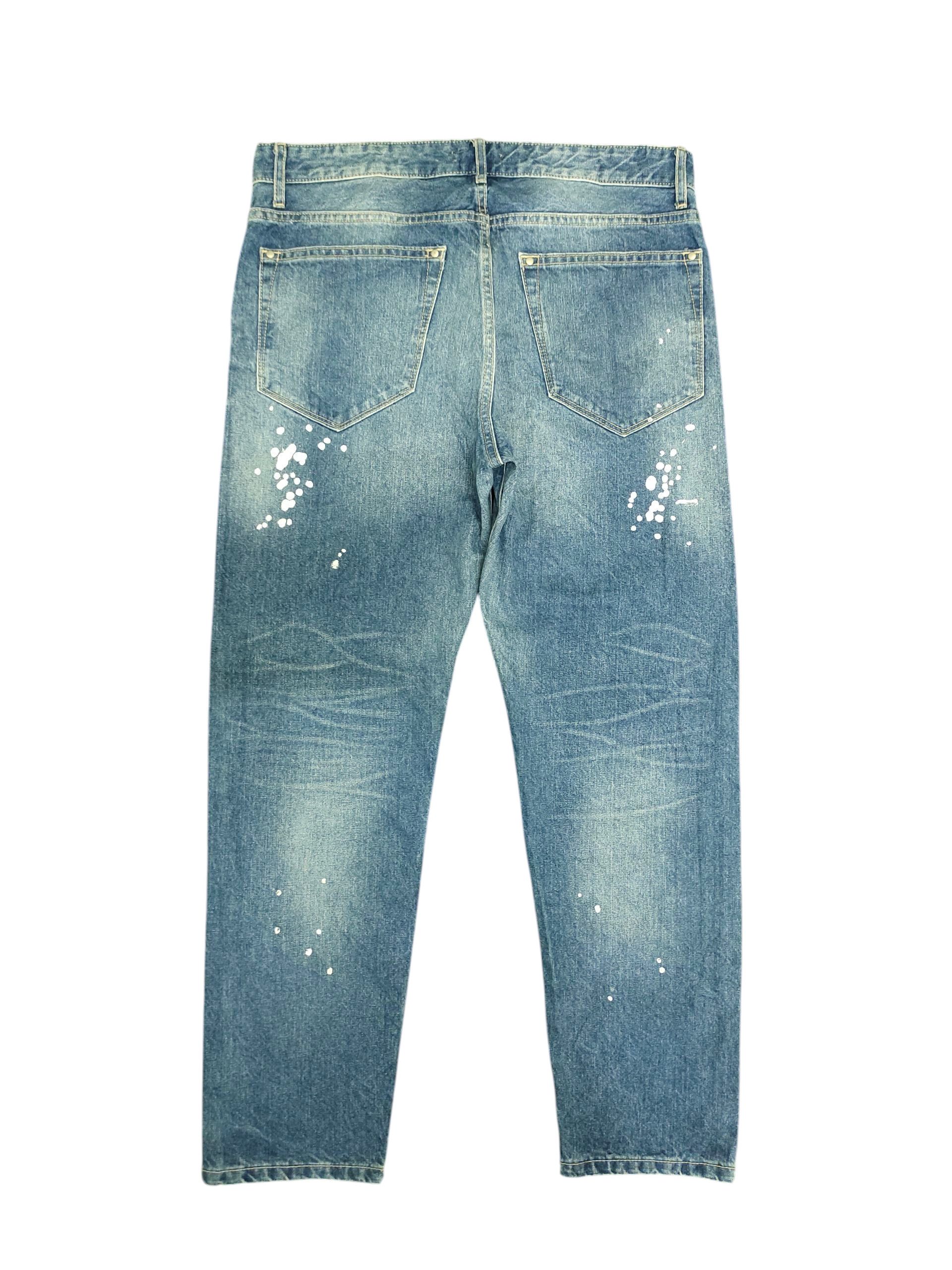 Comme des Garcons × Undercover Confirm Japan Paint Splash Distress Faded Denim Jeans Size US 34 / EU 50 - 8 Thumbnail