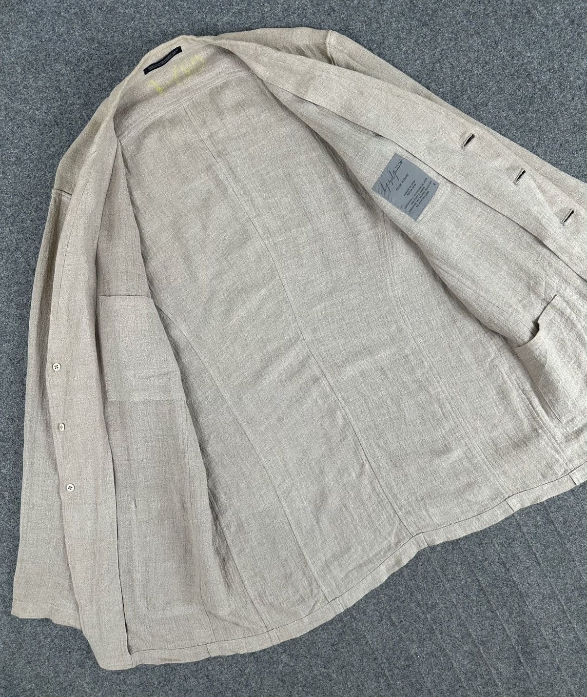 Yohji Yamamoto Yohji Yamamoto Pour Homme - S/S1994 3B Linen Jacket Size US S / EU 44-46 / 1 - 5 Thumbnail