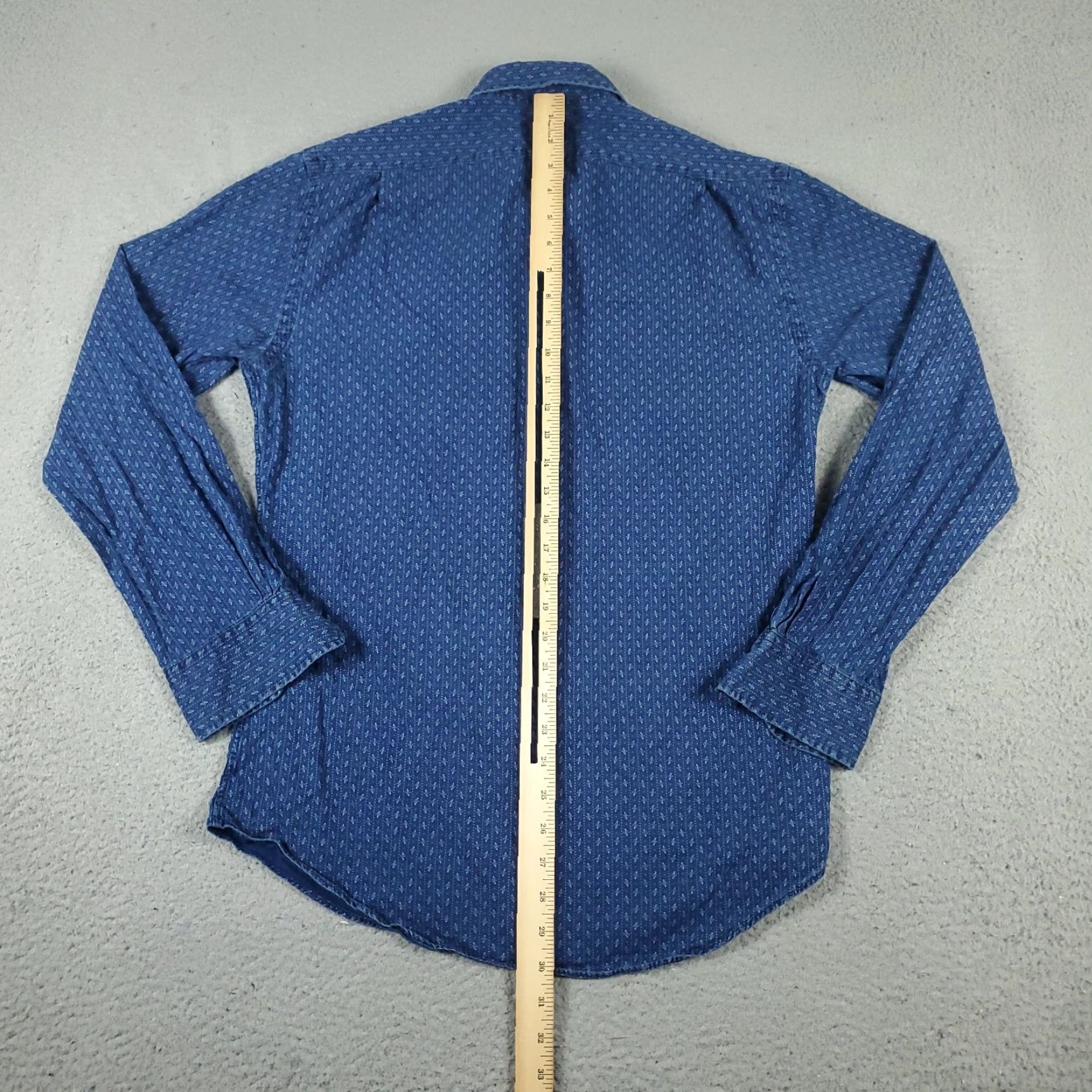 Ralph Lauren Ralph Lauren Button-Up Shirt Mens Medium Blue Geometric Long Sleeve Collared Regular Fit Size US M / EU 48-50 / 2 - 3 Thumbnail