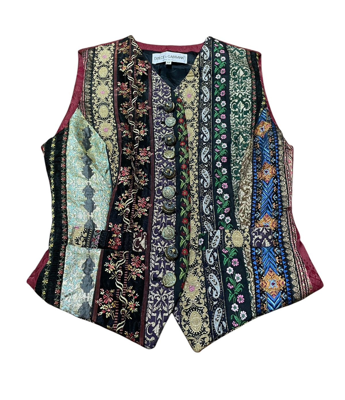 Dolce & Gabbana Rare Vintage Dolce & Gabbana Silk Lame Brocade Vest 1990s Size US M / EU 48-50 / 2 - 1 Thumbnail