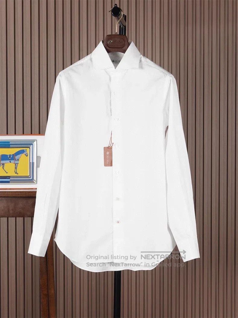 Loro Piana Loro Piana Pure Cotton Men's White Shirt Size US M / EU 48-50 / 2 - 1 Thumbnail