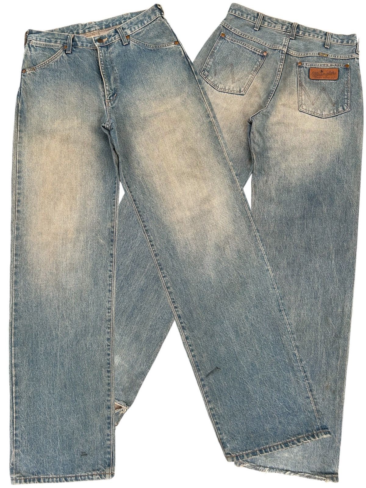 Kapital Vintage Wrangler Selvedge Baggy Rusty Mudwash Denim Jeans Size US 30 / EU 46 - 1 Thumbnail