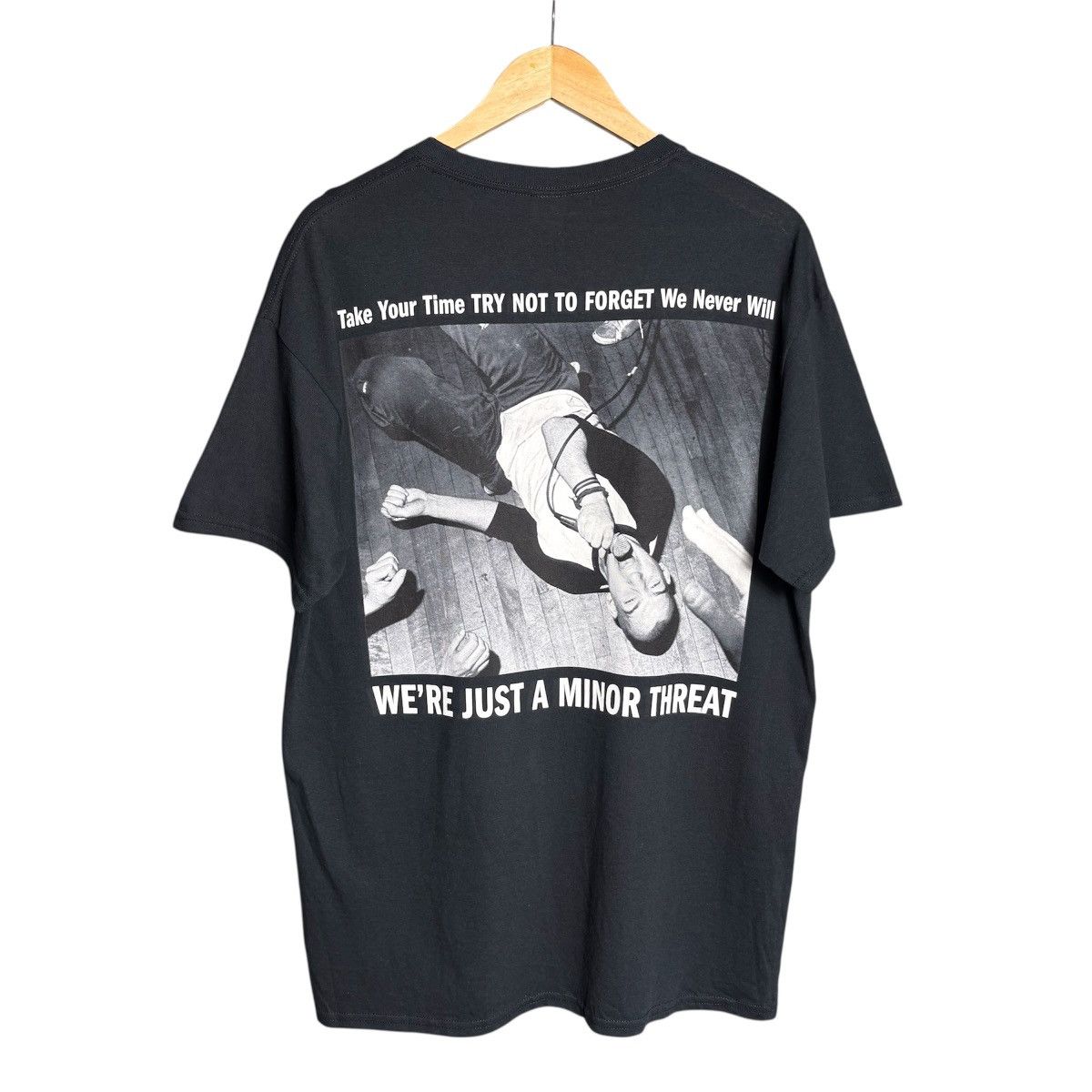 874　MINOR THREAT 90s バンドT レア Rare Design Vintage Hardcore Punk Band Minor Threat T-shirt