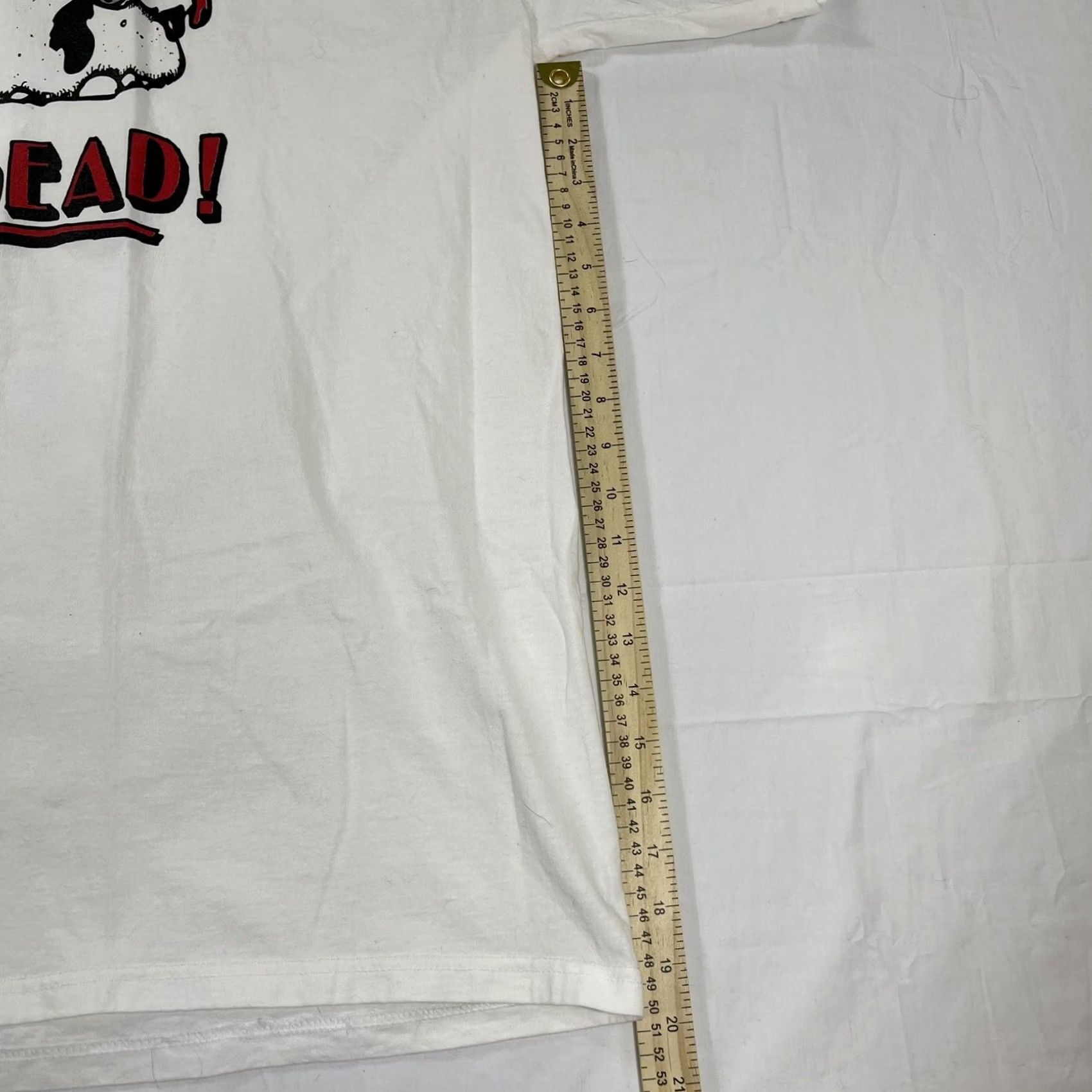 Vintage VINTAGE All Sport T-Shirt Dog Years I'm Dead 90s Funny Graphic White 2XL Mens Shirt Size US XXL / EU 58 / 5 - 5 Thumbnail