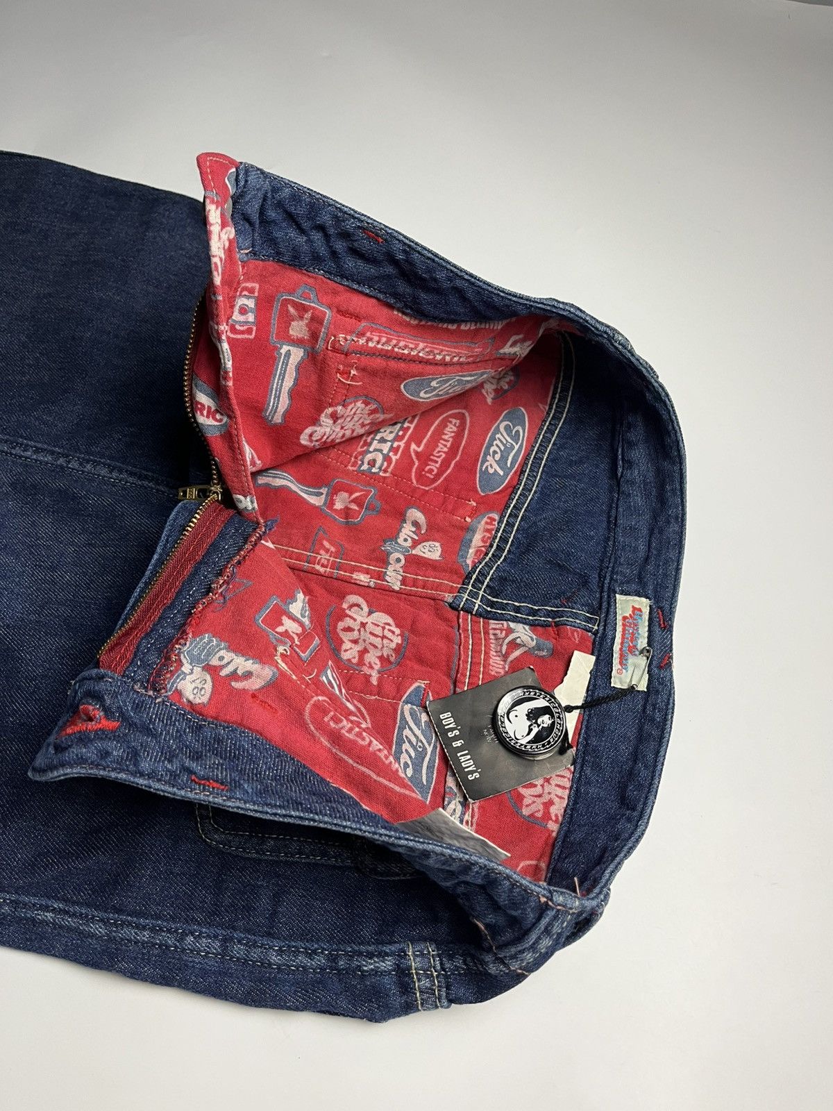 Hysteric Glamour Hysteric Glamour Rare Multi-Logo Print Hem Denim Maxi Skirt Size 30" / US 8 / IT 44 - 10 Thumbnail