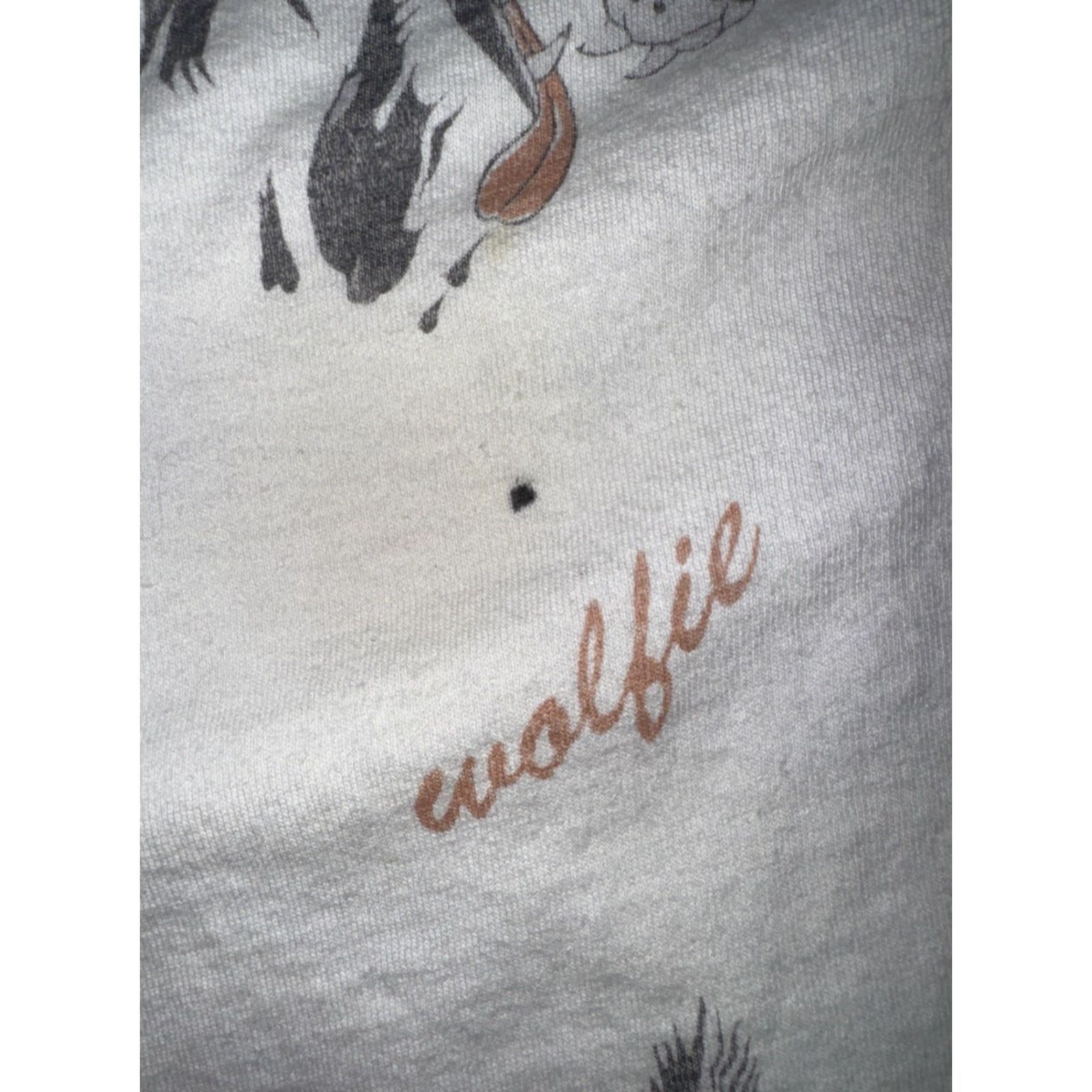 Allsaints VINTAGE All Saints Wolf Print T-Shirt White S Oversized Crew Neck Mens Size US S / EU 44-46 / 1 - 3 Thumbnail