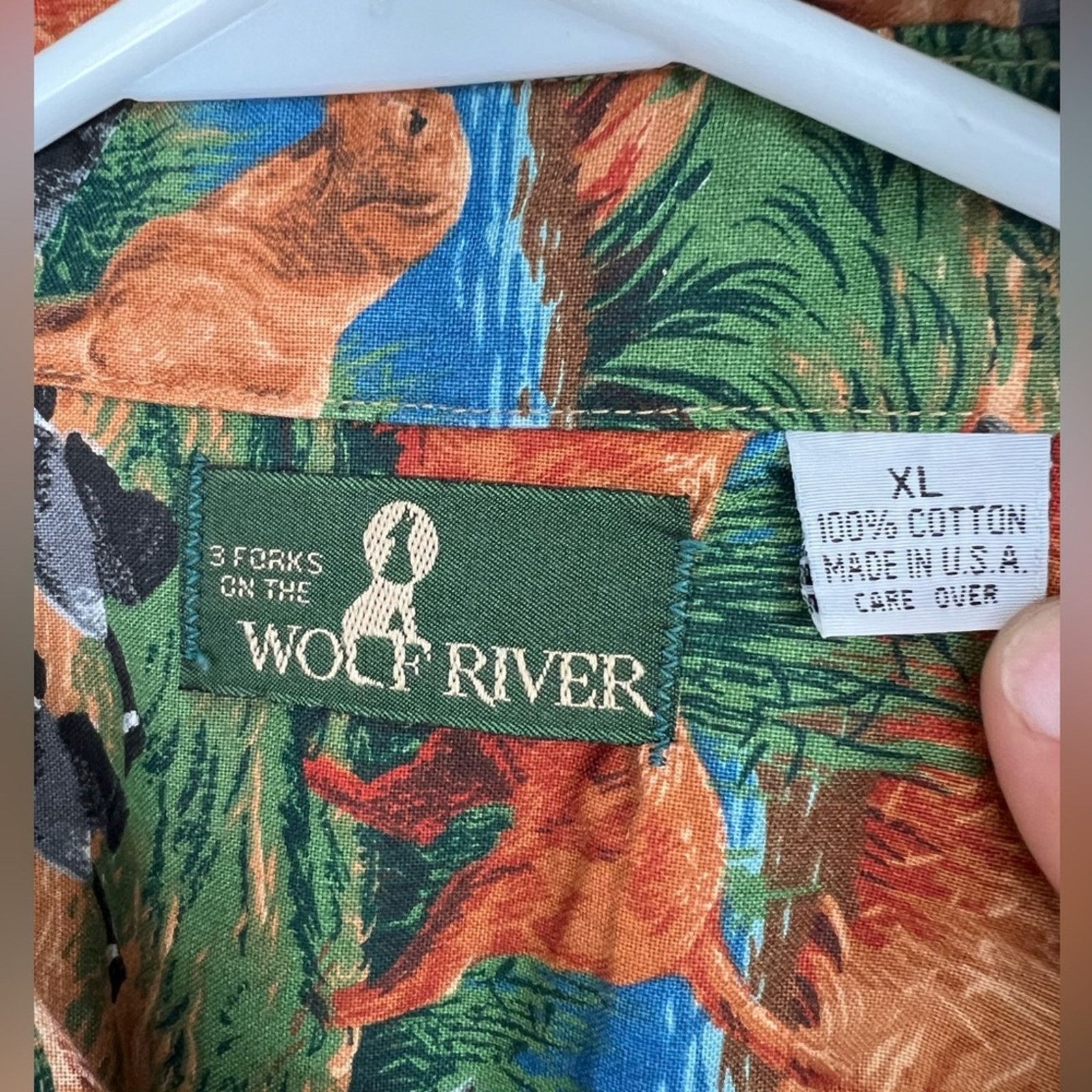 Vintage Vintage 3 Forks The Wolf River Hunting Labrador Shirt XL USA Size US XL / EU 56 / 4 - 5 Thumbnail