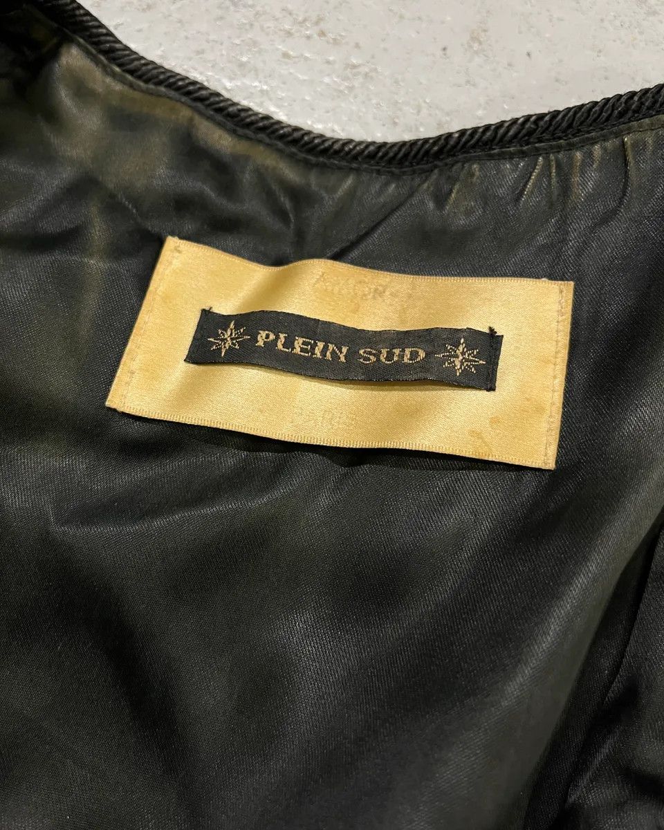 Vintage 1990s Plein Sud Black Leather Button-Front Vest Size S / US 4 / IT 40 - 10 Thumbnail