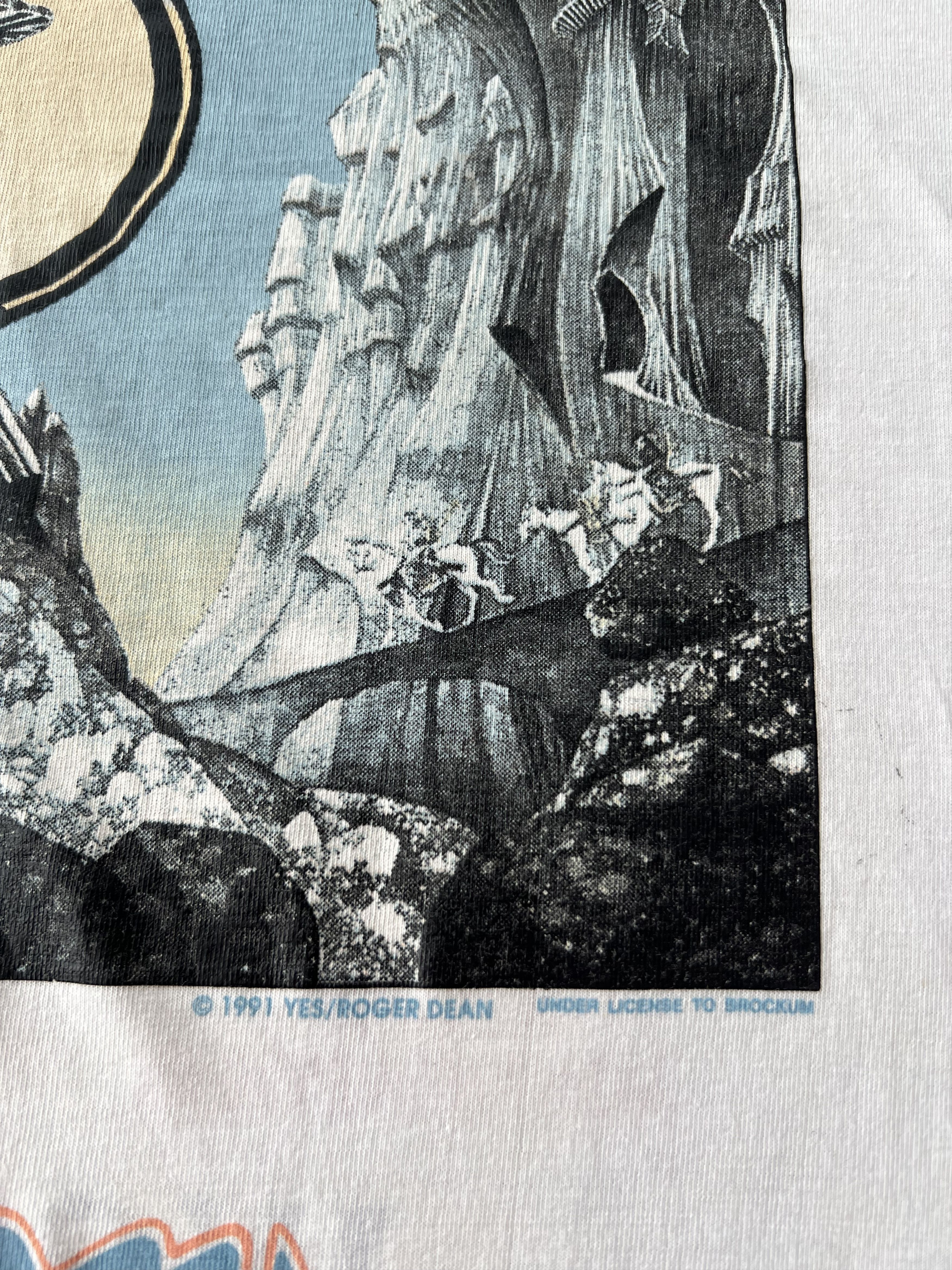 Band Tees Vintage 1991 Yes Band Relayer World Tour White T-shirt Size US XL / EU 56 / 4 - 5 Thumbnail