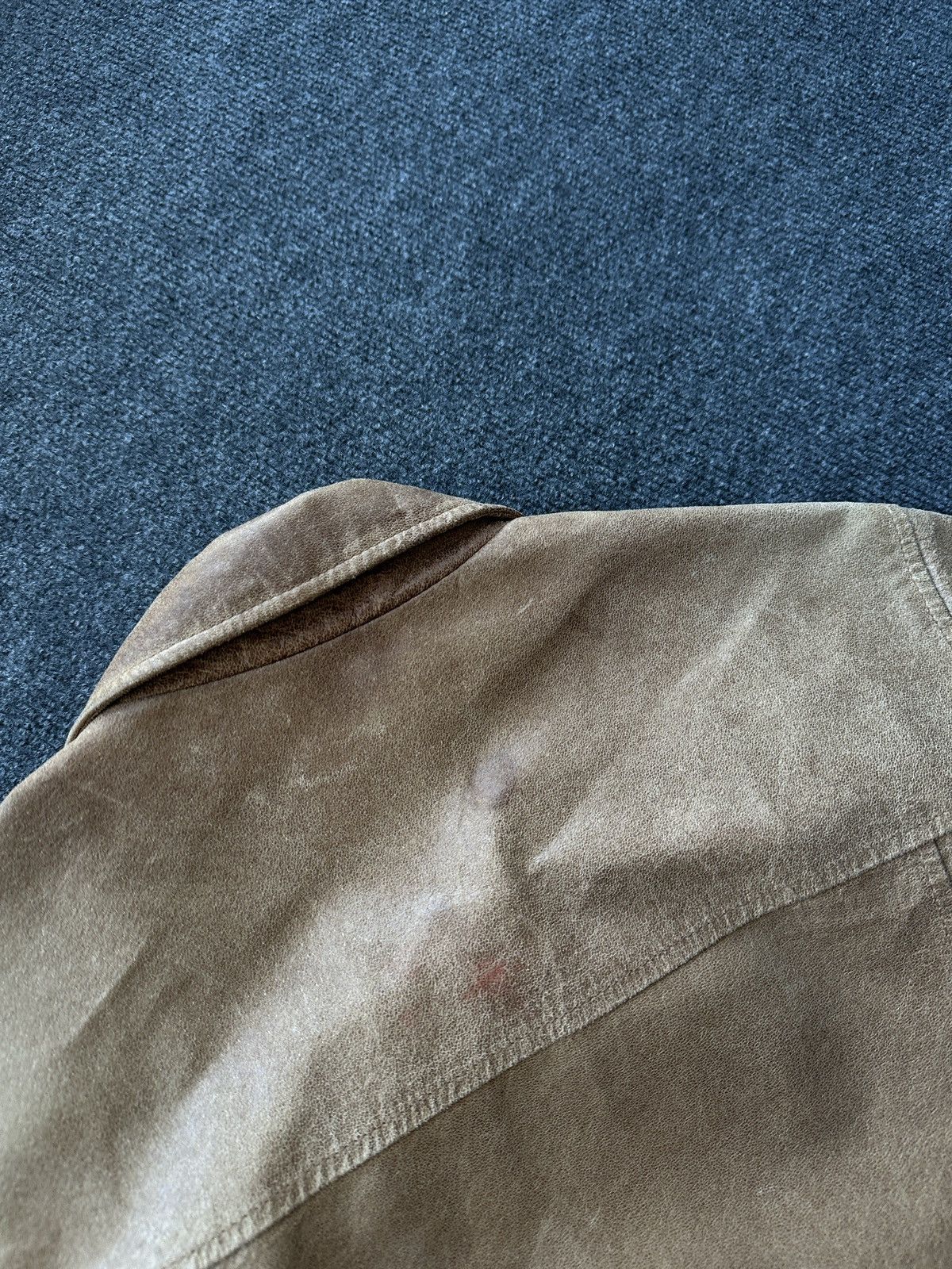 Other 🚨Y2K RICK OWENS TYPE DIRTY SLIM FIT ZIP LEATHER JACKET Size XS / US 0-2 / IT 36-38 - 10 Thumbnail