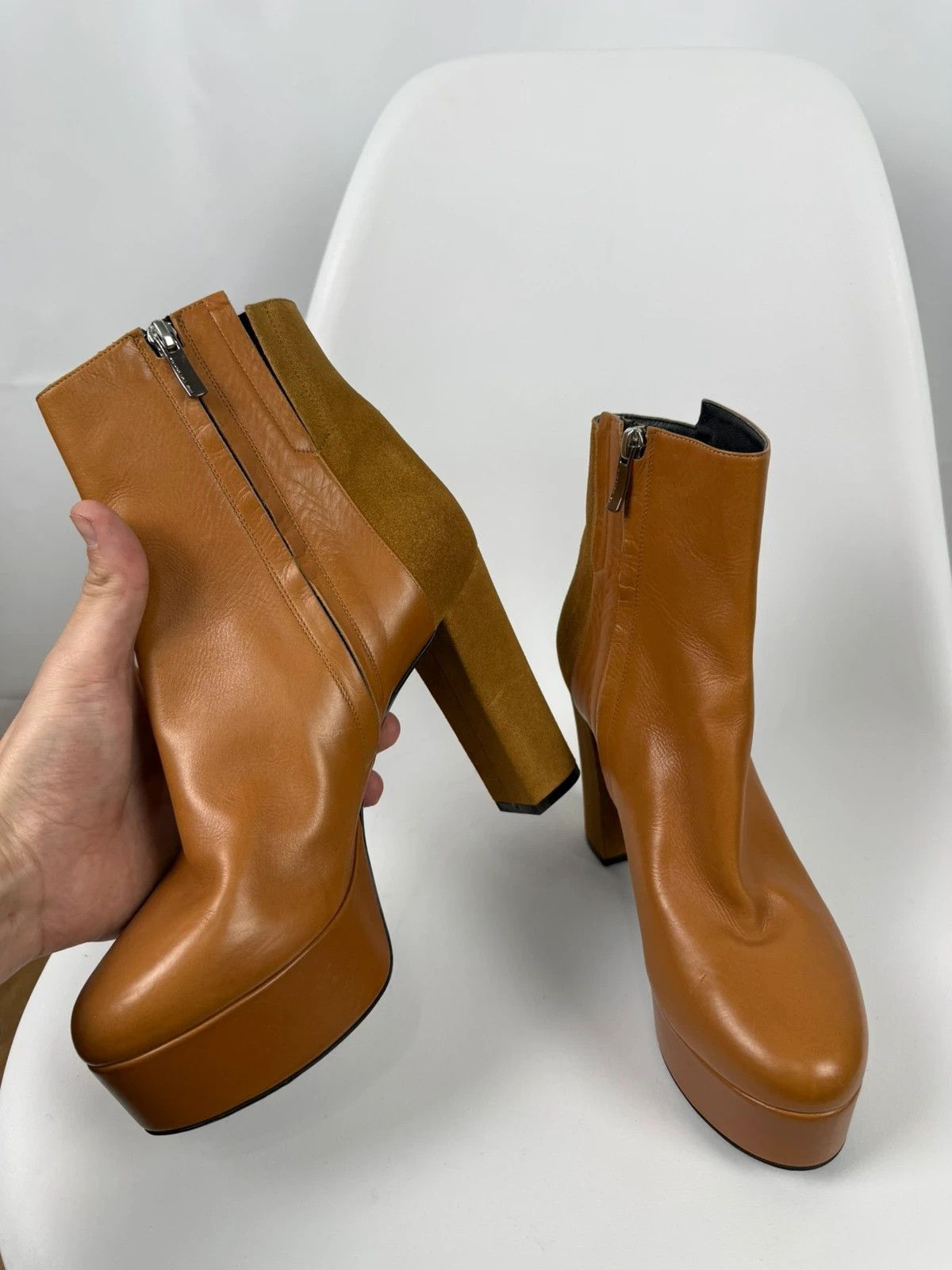 Barbara Bui Barbara Bui Genuine Leather Block Heel Boots size 40 Size US 10 / IT 40 - 6 Thumbnail