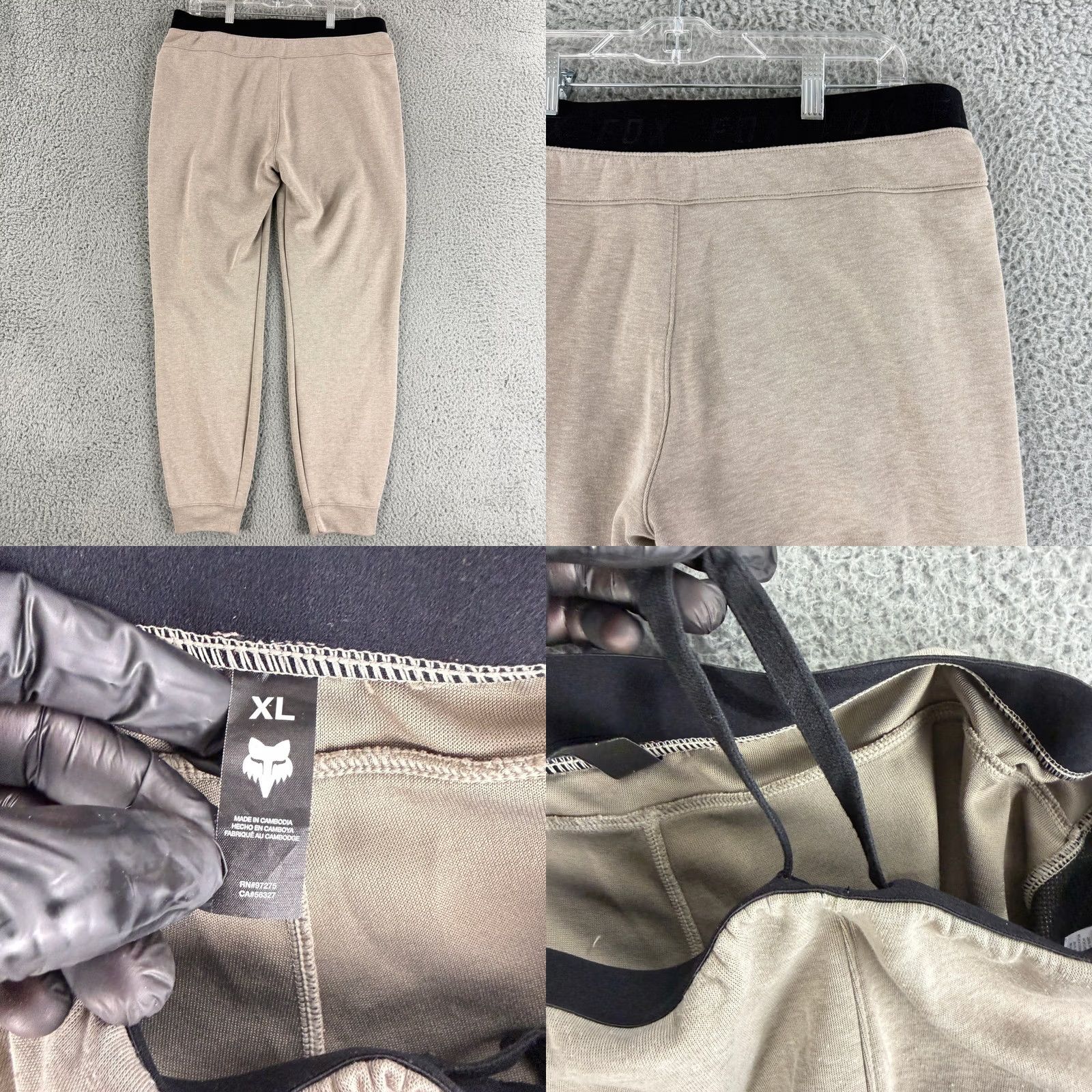 Fox Racing FOX Racing Joggers Mens XL Tan Heather Elastic Waist Tapered Sweatpants Size US 36 / EU 52 - 8 Thumbnail