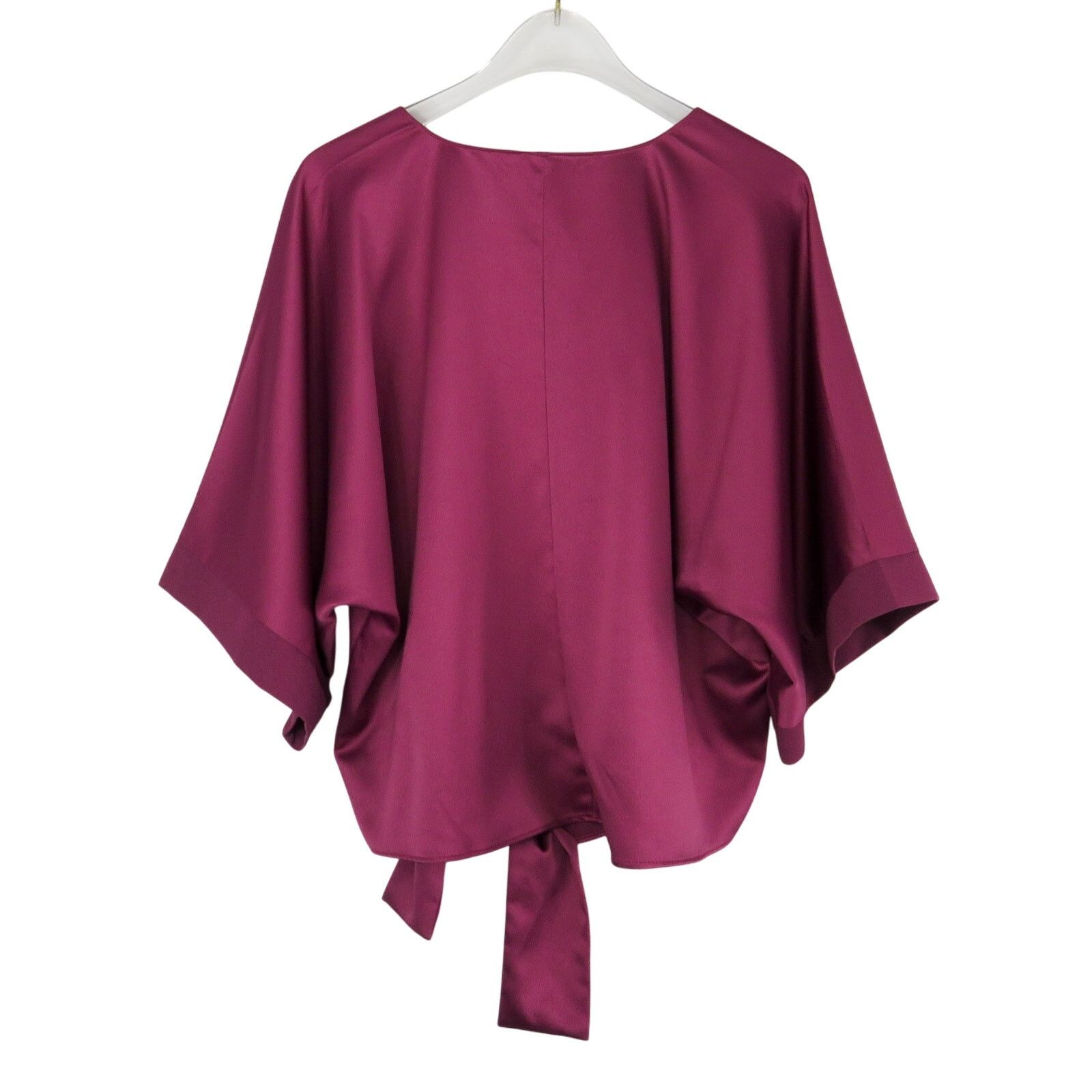 Other Lulus Mixology Purple Satin Tie-Front Purple Satin Blouse XS Size XS / US 0-2 / IT 36-38 - 7 Thumbnail