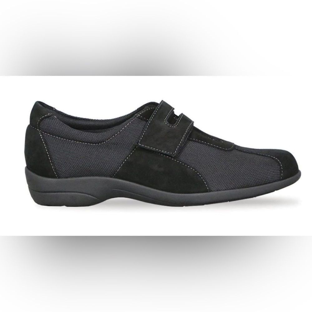 MONROW Munro Joliet black fabric/suede strap sneakers. Shock absor Size US 9 / IT 39 - 1 Thumbnail