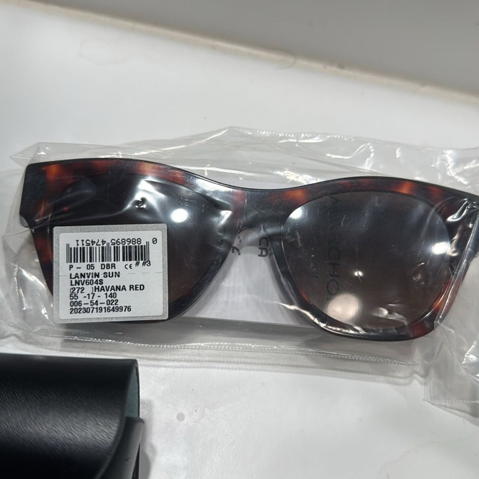 Lanvin Lanvin Mother & Child 55mm Rectangle Sunglasses Havana Red Size ONE SIZE - 8 Thumbnail